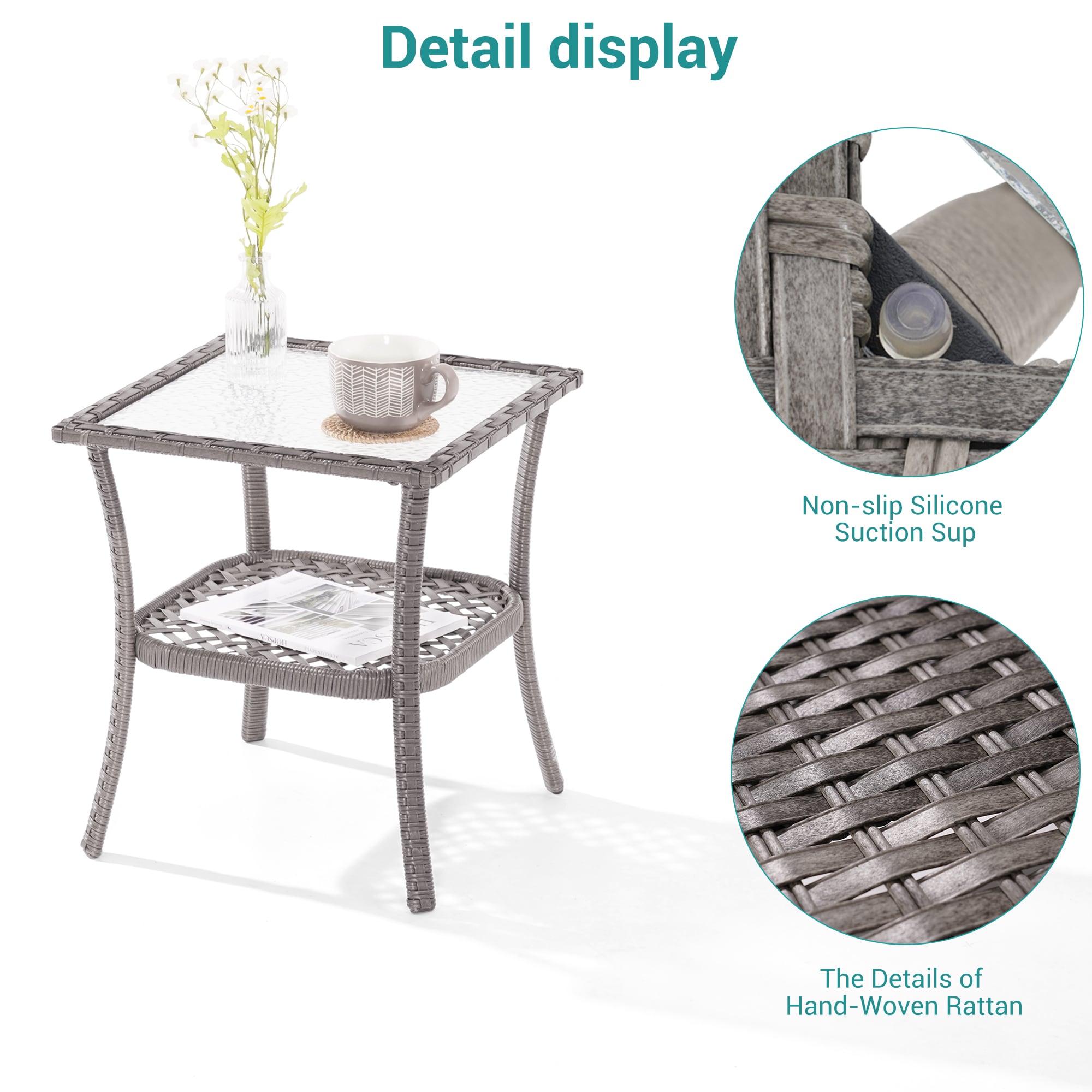 ACEGOSES LW-115T2-BN Patio-Tables - View #3
