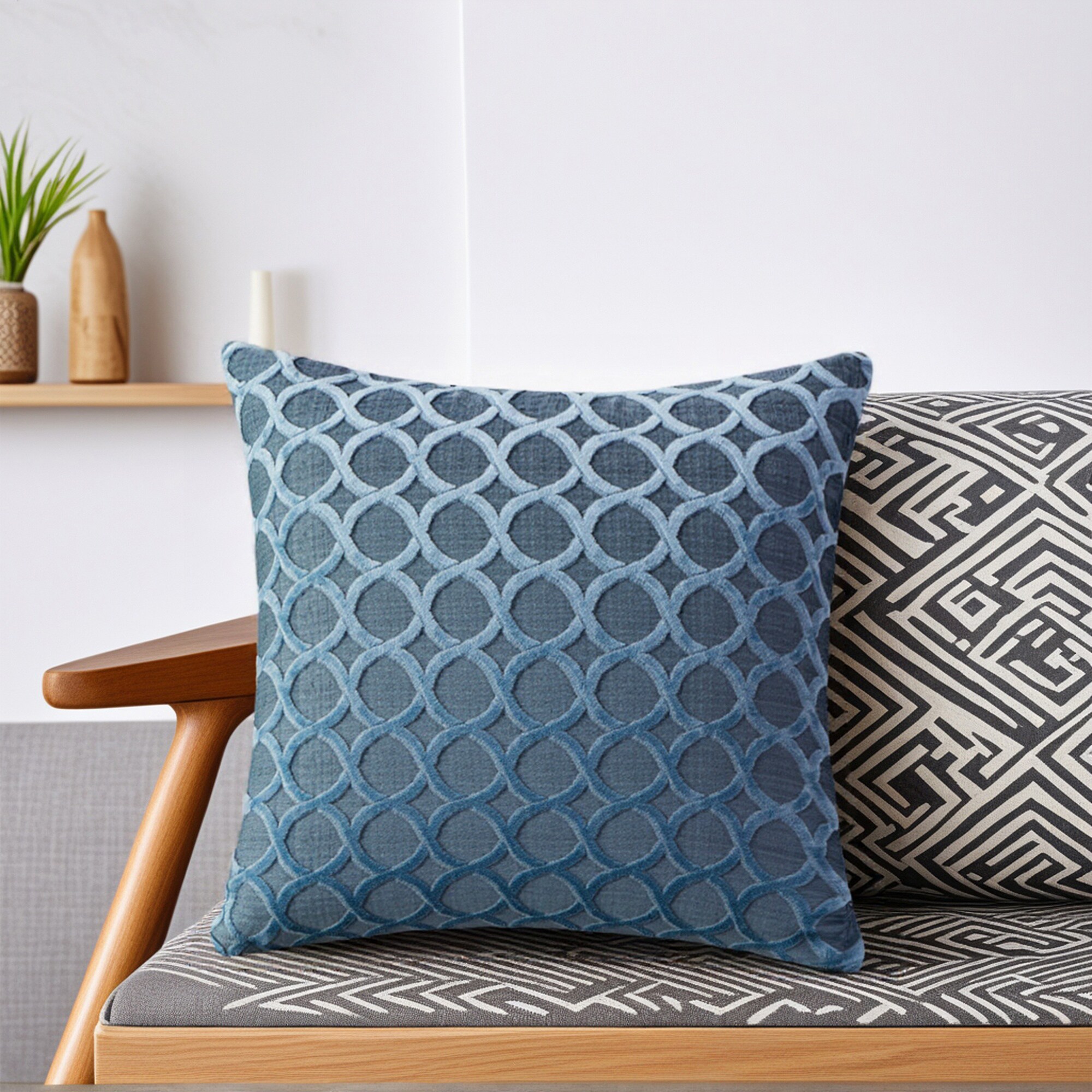 Unique Bargains 2pcs Throw Pillow Cover Geometric Cushion Cover