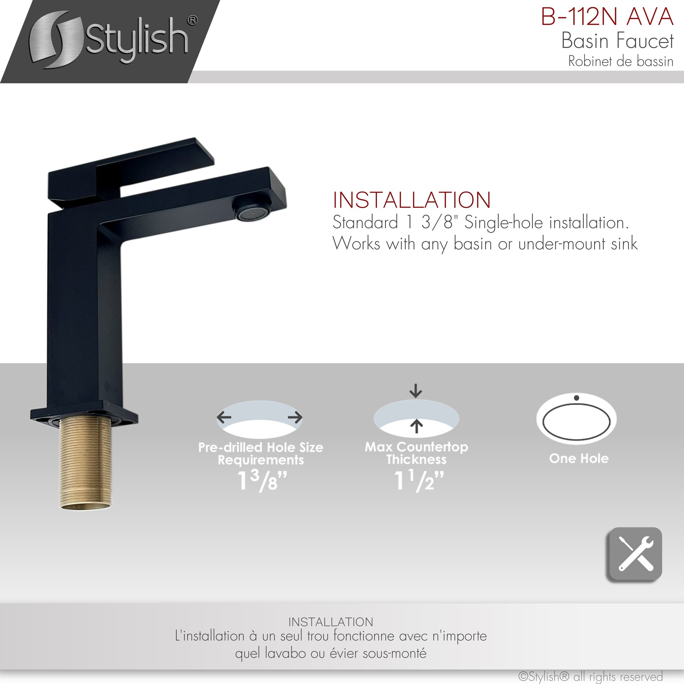 Stylish B-112N Lavatory-Faucets - View #7