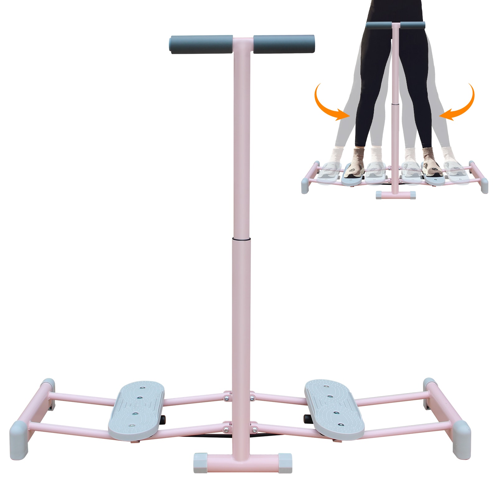 LOVMOR SF-Y-W2031P291594 Ski Machine Foldable Simulated Ski Trainer with 4 Level Adjustable Non Slip Pedal Armrest Pelvic Floor Muscle Trainer for Home