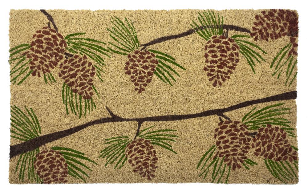 Entryways P984 Brown Rectangular Outdoor Decorative Fall Door Mat