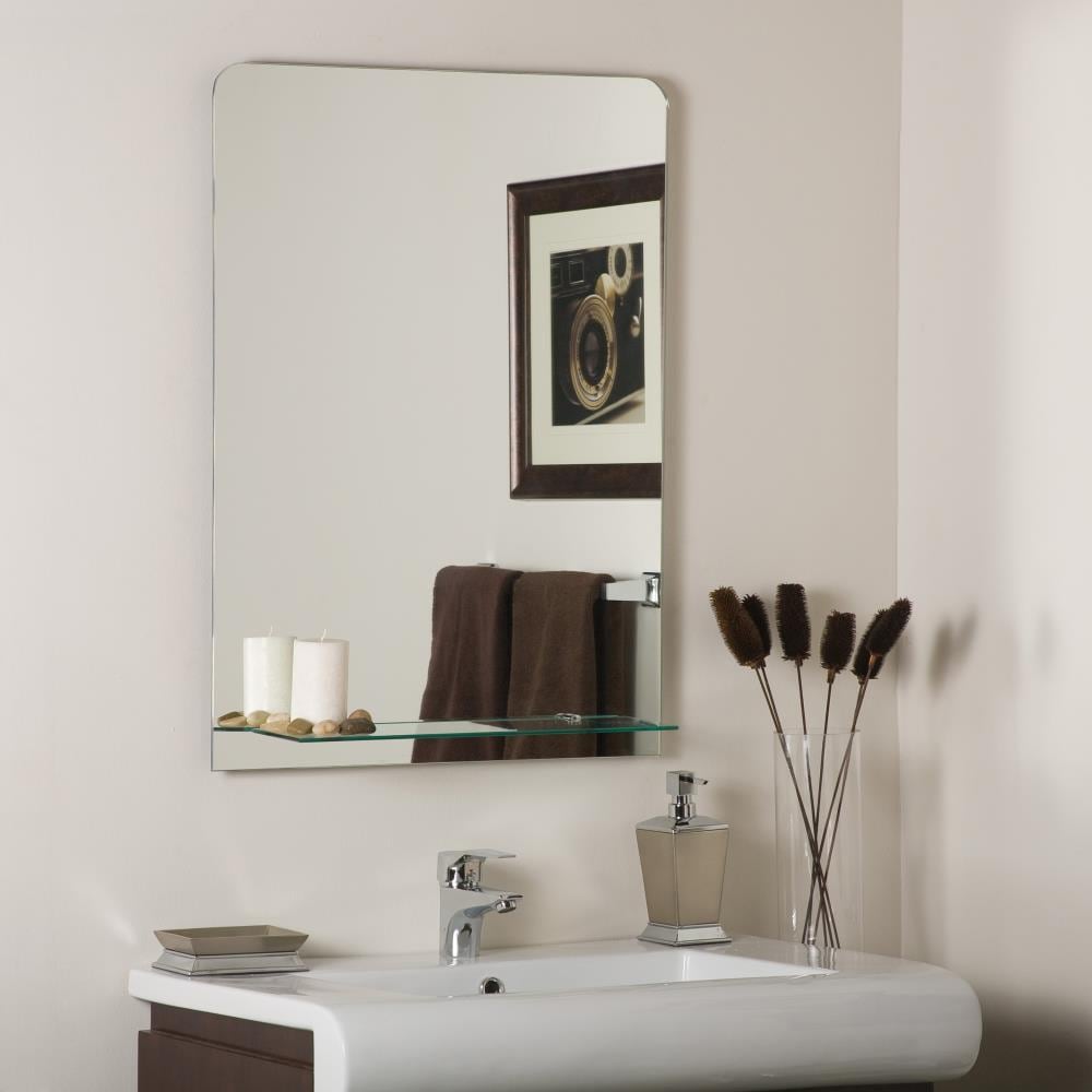 Decor Wonderland SSM114 Columbus 23.6-in x 31.5-in Frameless Bathroom Vanity Mirror (Silver)