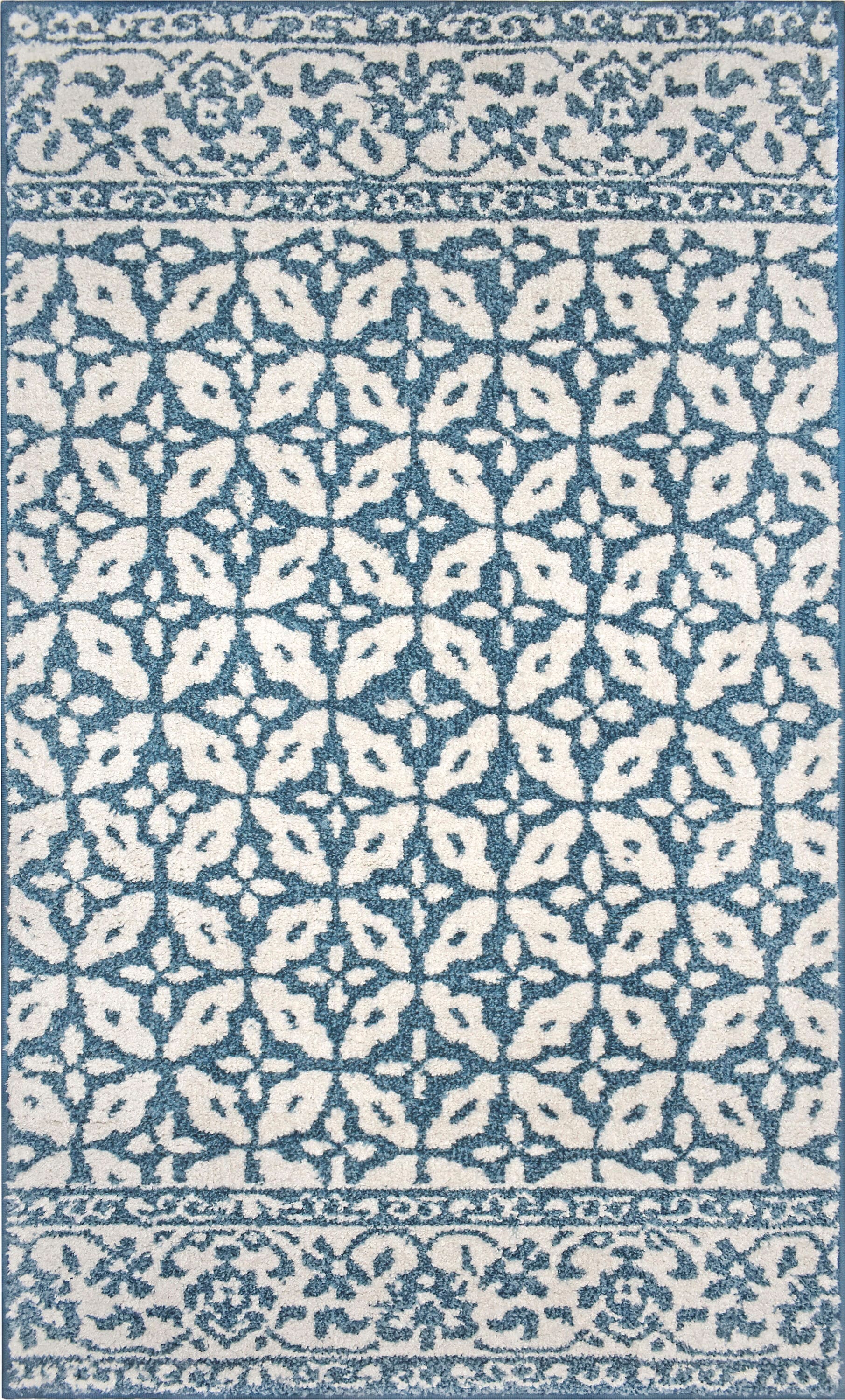 allen + roth 3 x 4 Indoor Floral/Botanical Machine Washable Throw Rug in  the Rugs department at