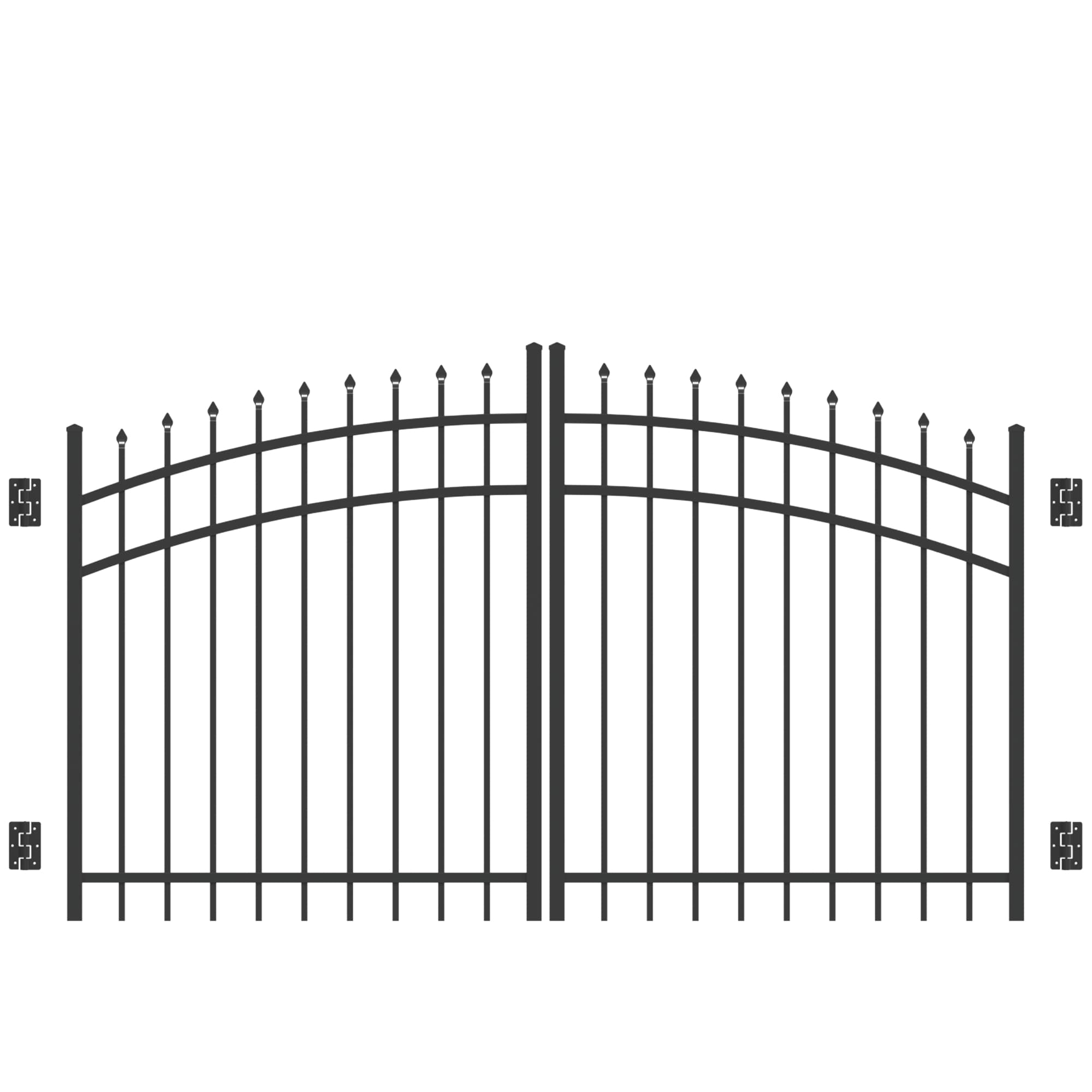 Freedom 73015452 7.75-Feet x 4.02-Feet Black Aluminum Driveway Gate