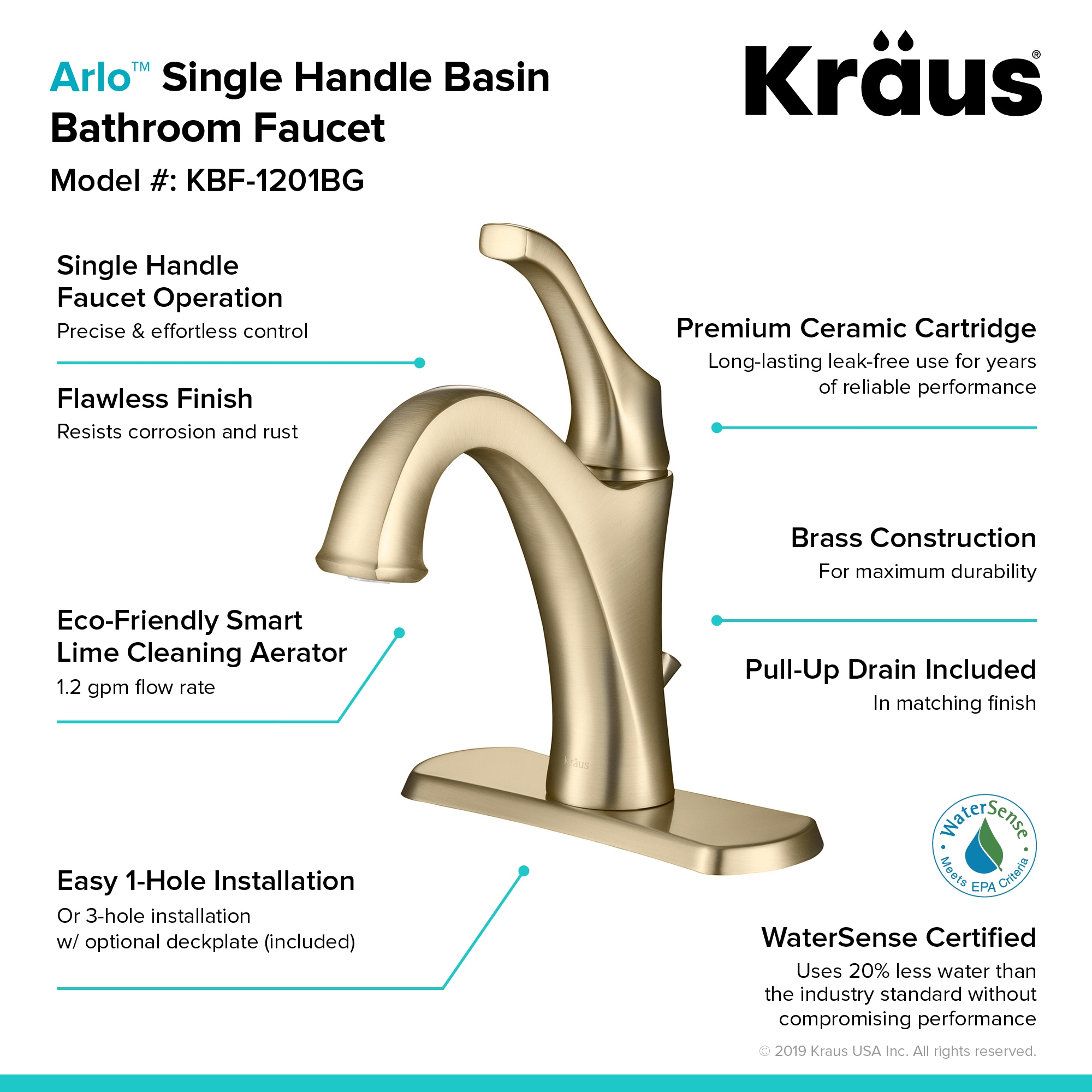 Kraus KBF-1201BG-2PK Lavatory-Faucets - View #4