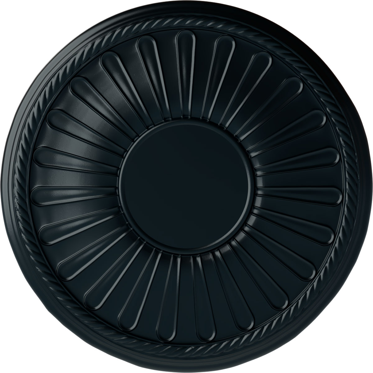 Ekena Millwork CM22LNNSF Leandros 22.875-in W x 22.875-in L Painted Night Shade Polyurethane Whole Ceiling Medallion