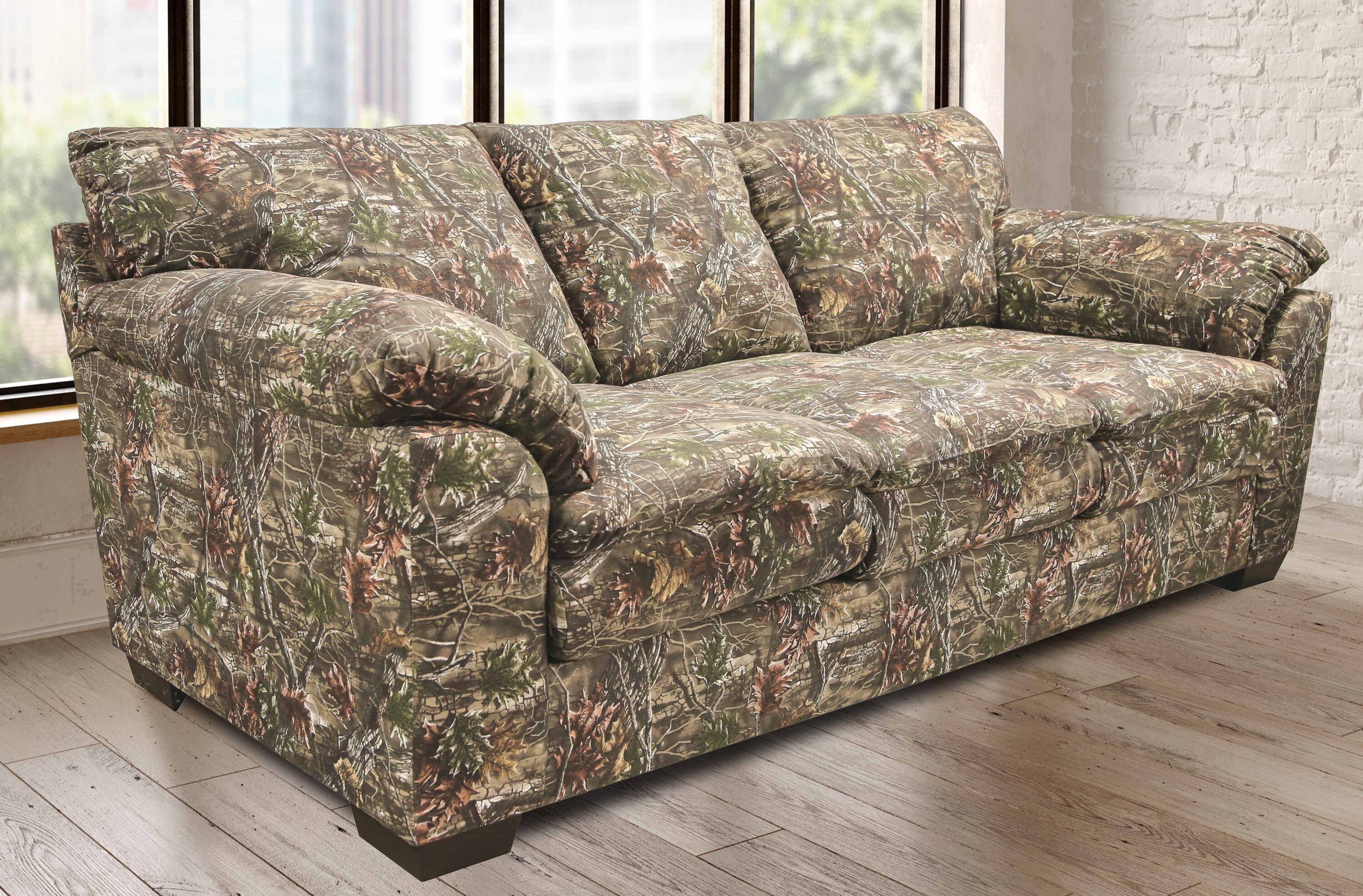 A Furniture Classics 8-010-A452V3 85-in Farmhouse Superflauge Camo Sofa