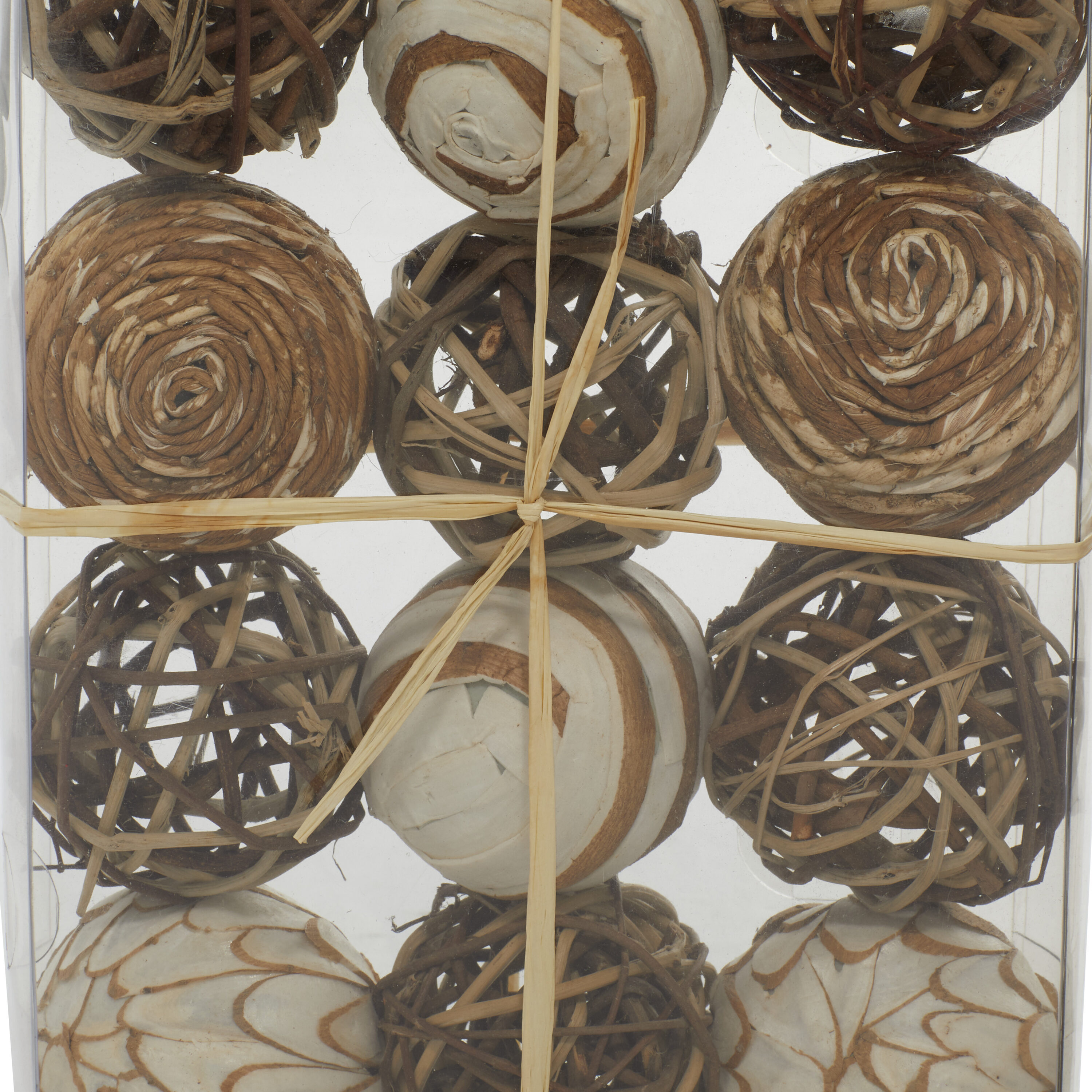 Brown and White Dried Plant Orbs Vase Filler Set