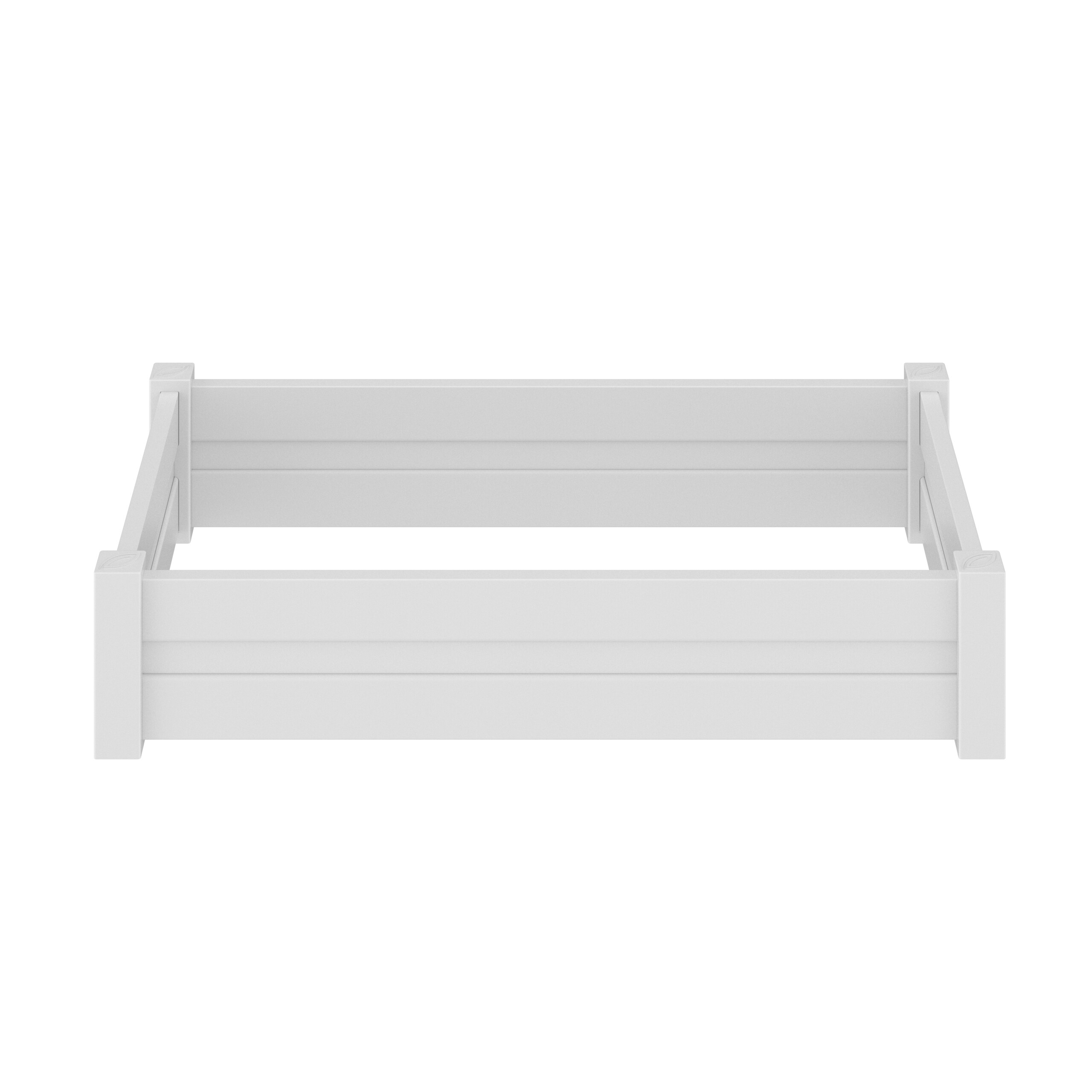 Freedom 73053449 41.812-in W x 77.812-in L x 15.75-in H White Vinyl Raised Garden Bed