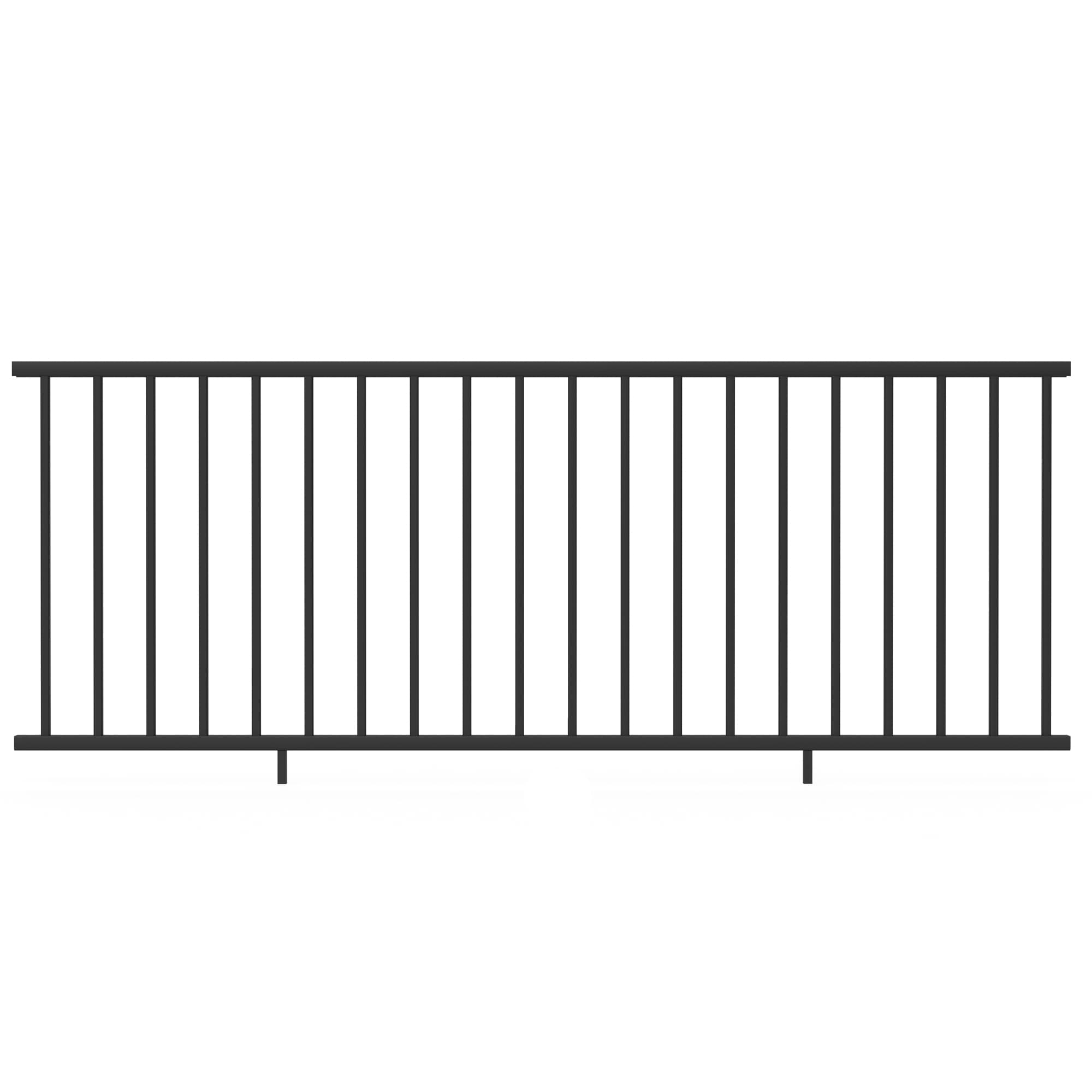 Deckorators 389374 Contemporary 8-ft x 42-in Textured Black Aluminum Deck Rail Kit