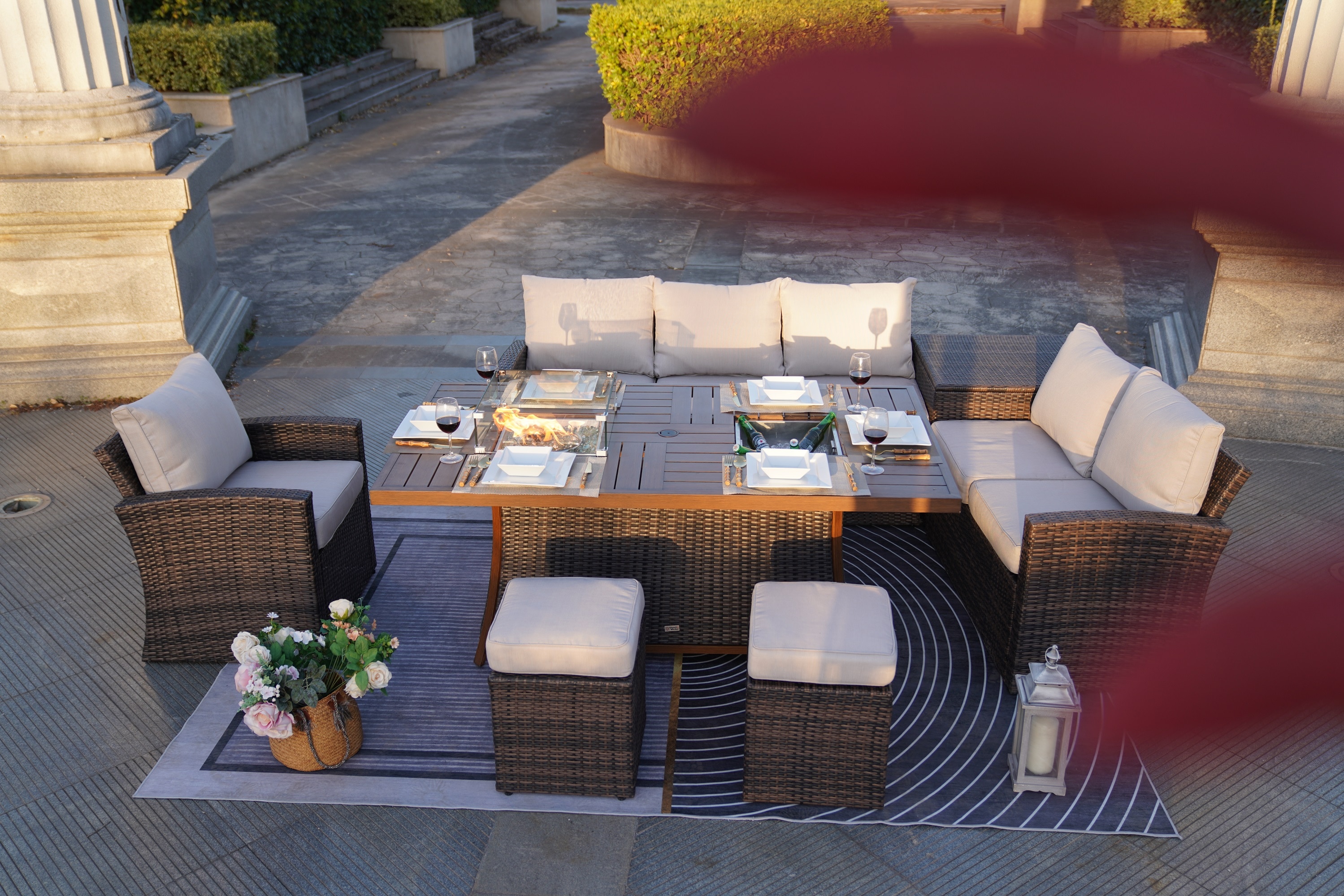 Moda Furnishings 1403B-1106FI-B Patio-Conversation-Sets - View #5