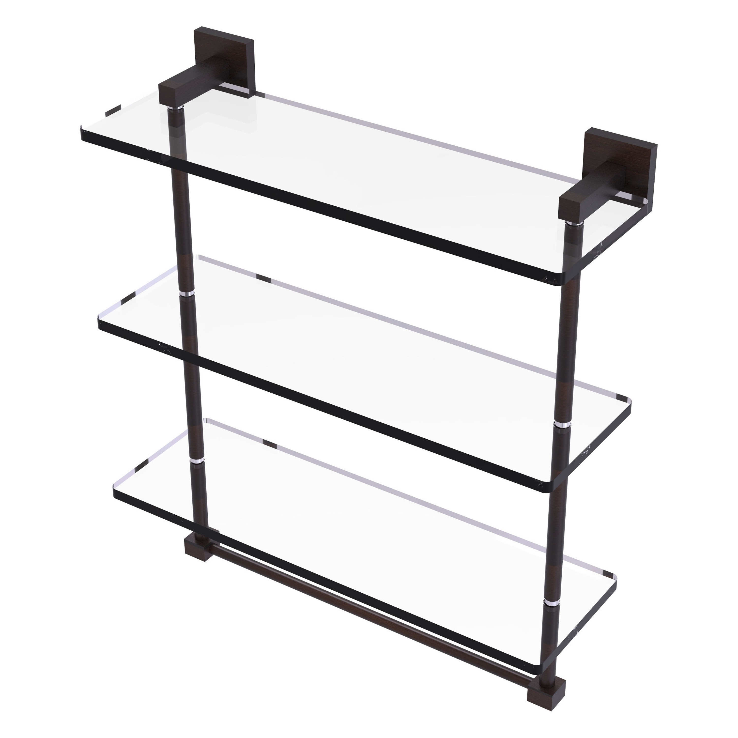 Allied Brass MT-5-16TB-VB Montero Venetian Bronze 3-Tier Wall Mount Bathroom Shelf (16-in x 18-in x 5-in)