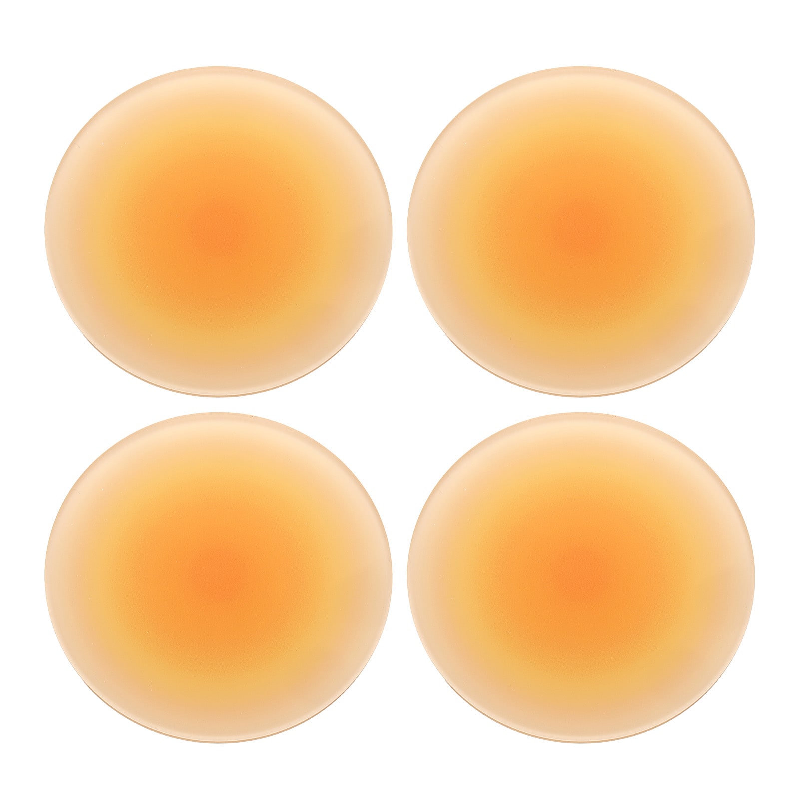 Unique Bargains 4pcs Acrylic Cup Coasters Cute Coasters Round Heat Resistant Cup Coasters Non-Slip Table Coasters For Dining Table Centerpiece Decor Orange #S26042700UX8919