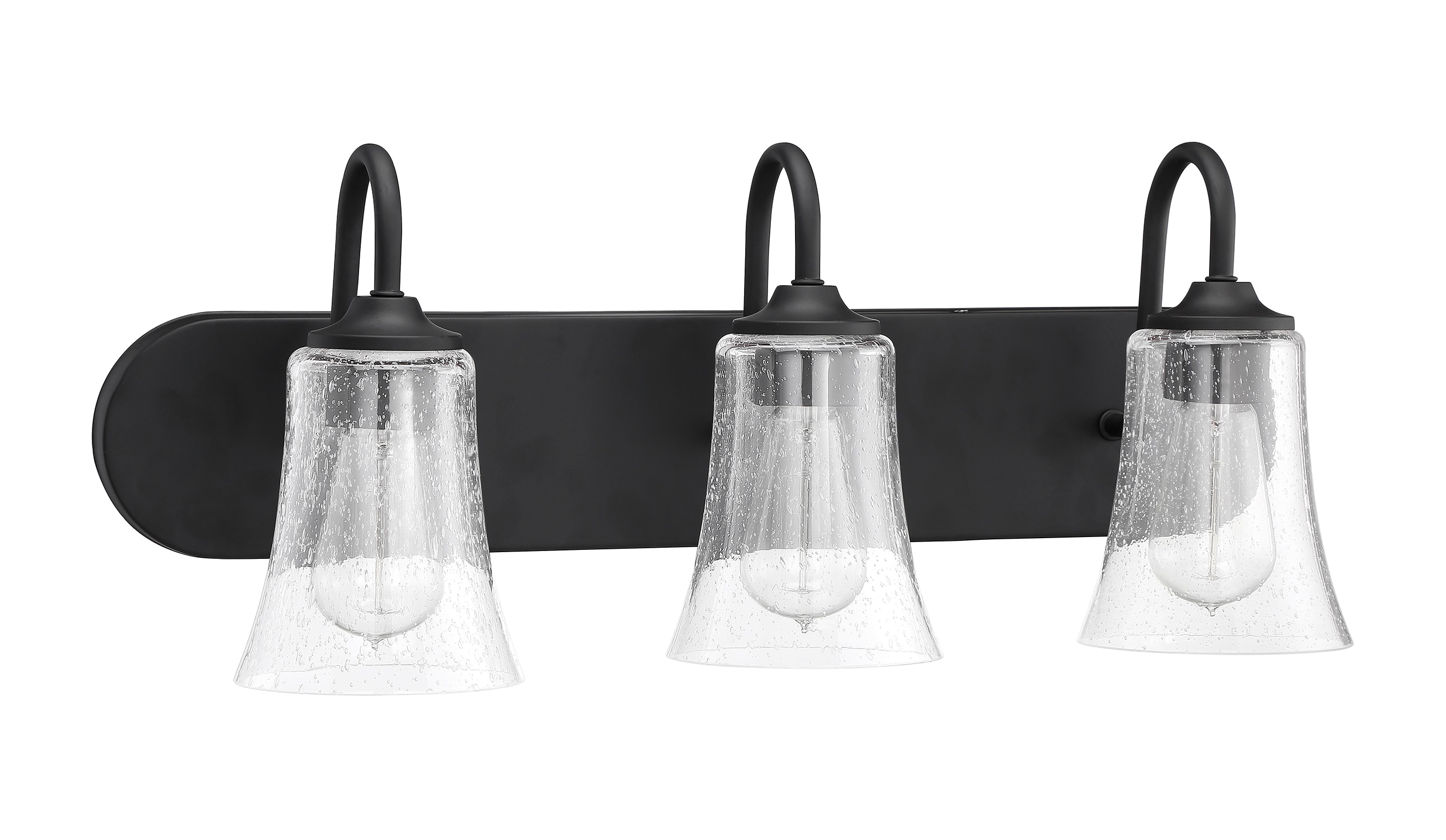 Craftmade 50403-FB Gwyneth 24-in 3 -Light Black Traditional Vanity light