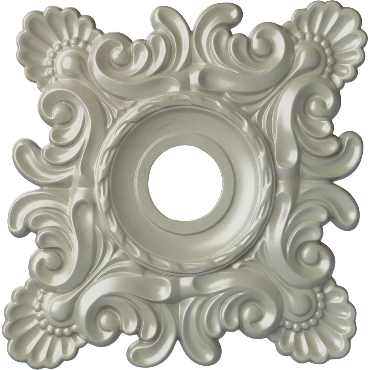 Ekena Millwork CM18CRFCS Crawley 18-in W x 18-in L Painted Flash Copper Polyurethane Whole Ceiling Medallion
