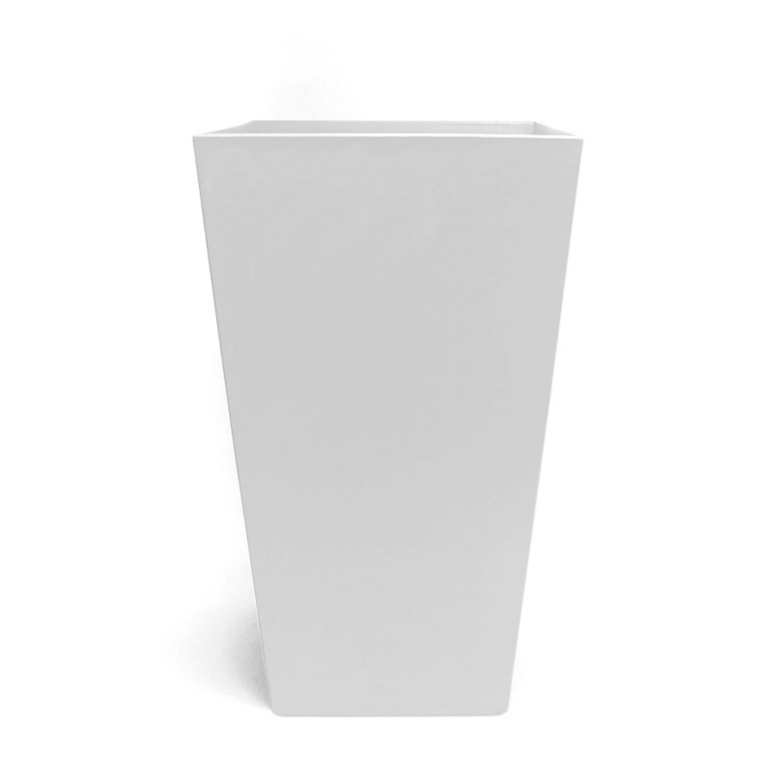 Bloem FPS2009-6 Square 12-in W Medium White Recycled plastic Contemporary/Modern Indoor/Outdoor Planter