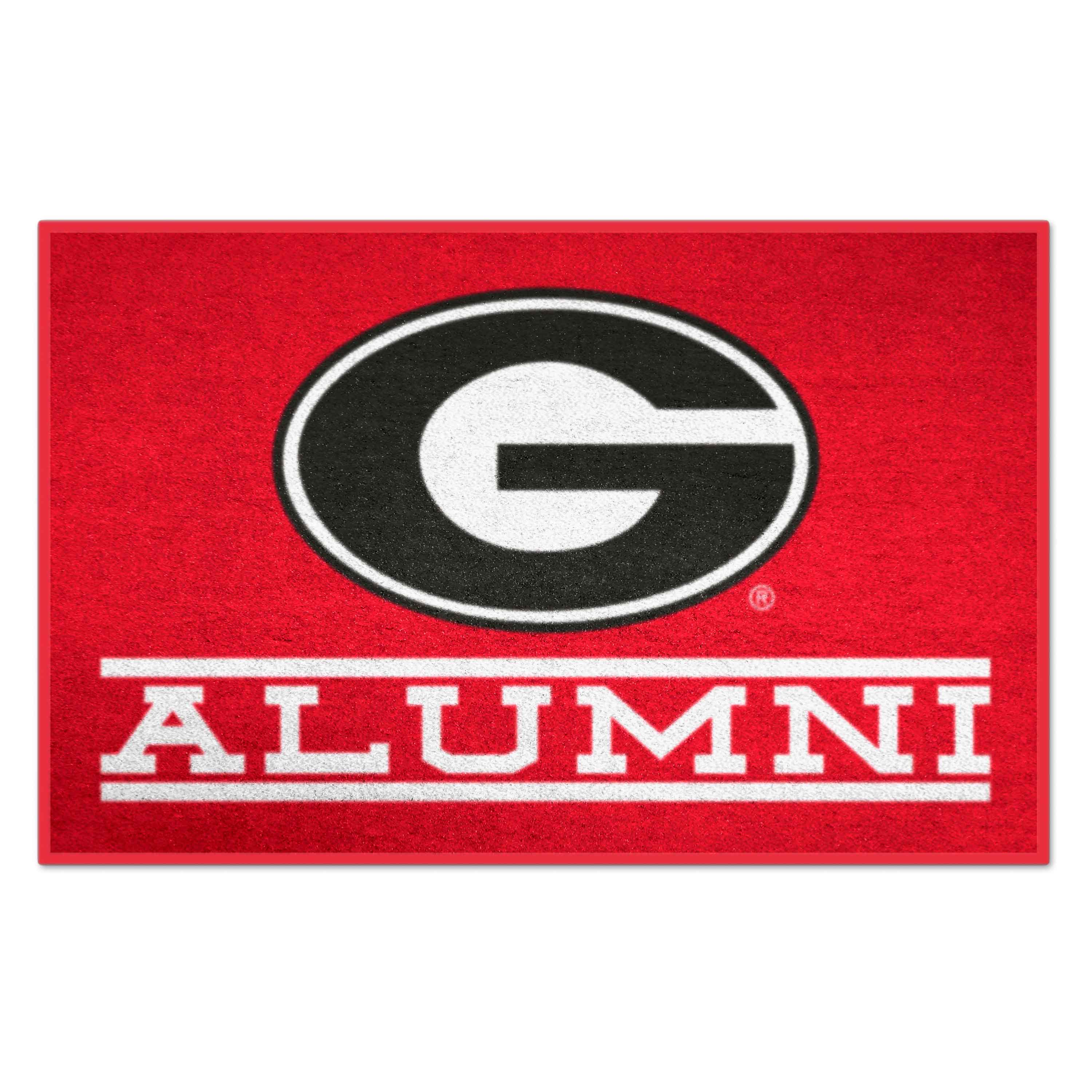 FANMATS 18323 Georgia Bulldogs 2-ft x 3-ft Red Nylon Rectangular Indoor or Outdoor Decorative Sports Door Mat