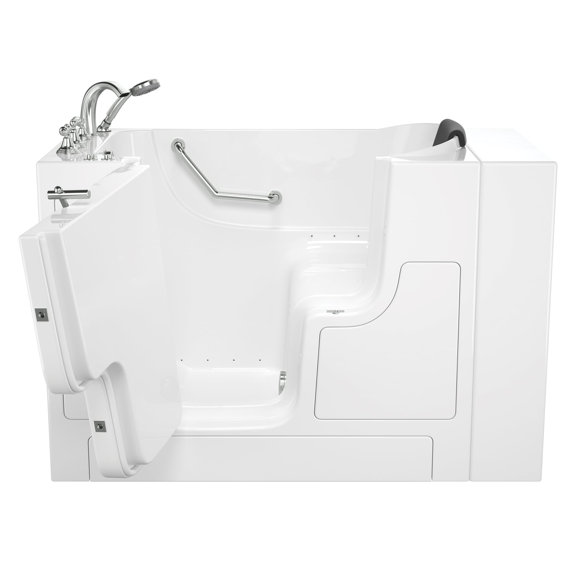 American Standard 3052OD.109.ALW-PC 30-in x 52-in White Gel-coated fiberglass Rectangular Freestanding Air bath with Drain ( Left Drain )