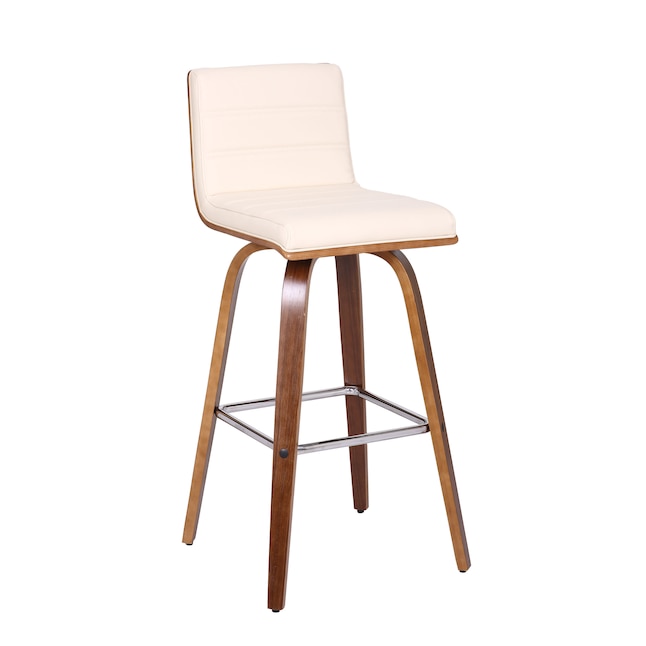 Bar Height Upholstered Swivel Stool, Cream Colored Counter Stools