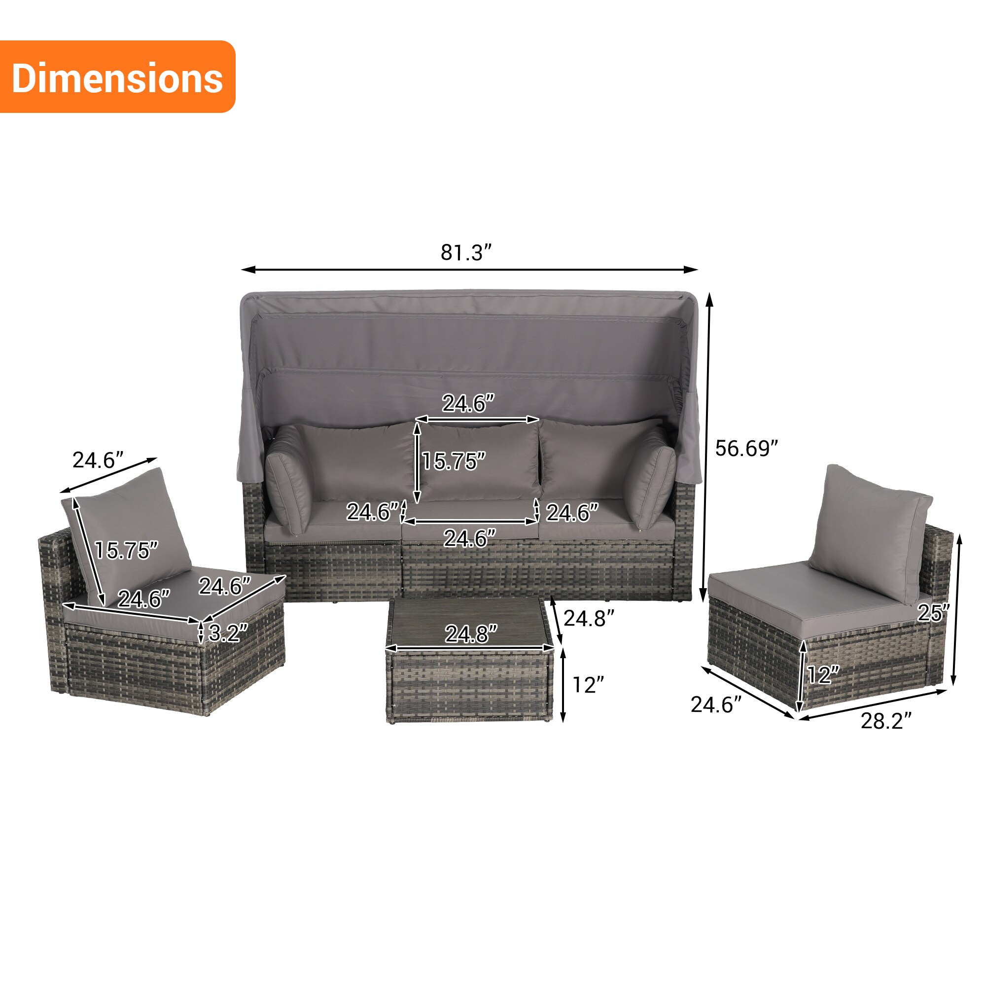Gaierptone CRXCSMX11P1 Patio-Conversation-Sets - View #4
