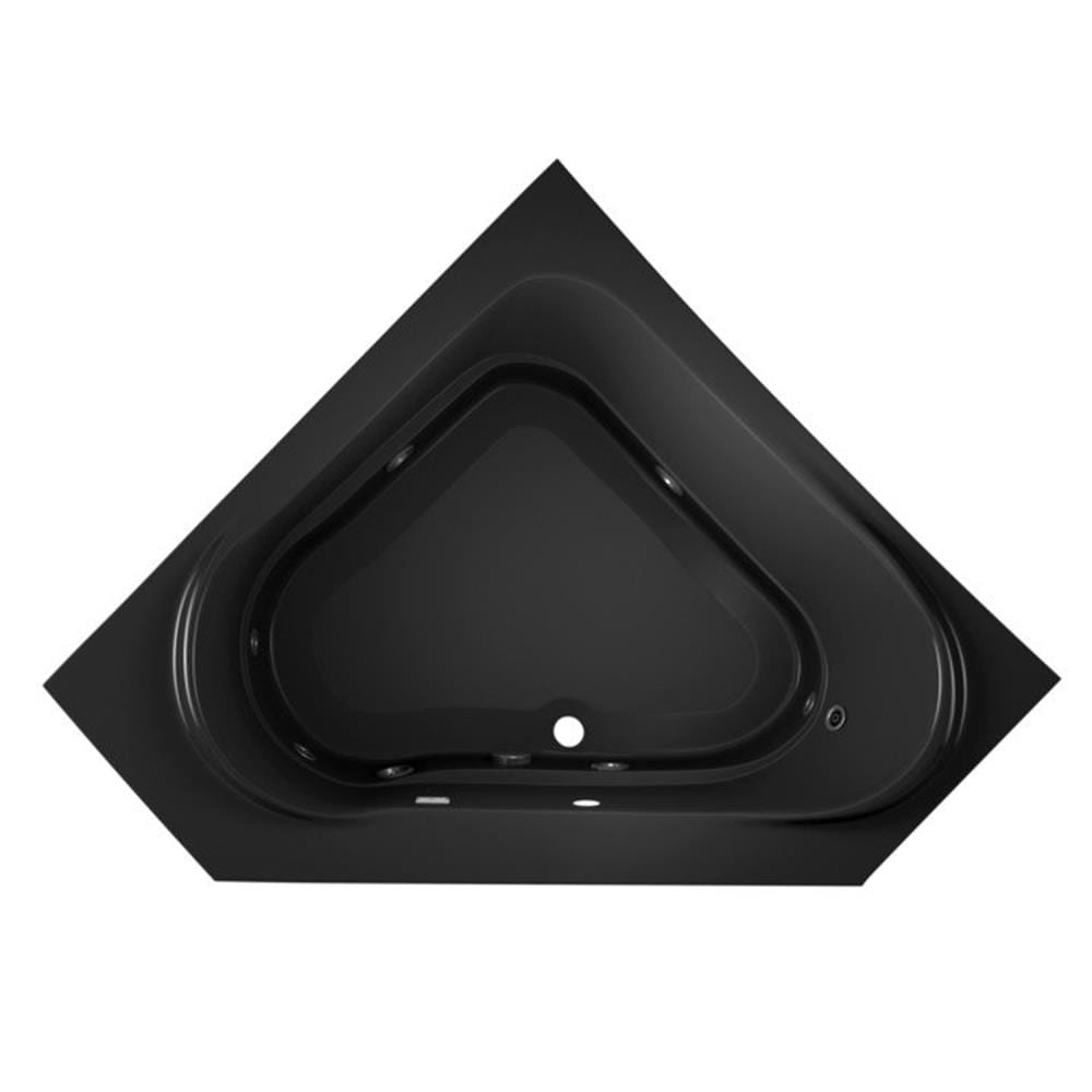 Jacuzzi NF91917 CAPELLA 60-Inches x 60-Inches Black Acrylic Corner Drop-in Whirlpool tub ( Center Drain )