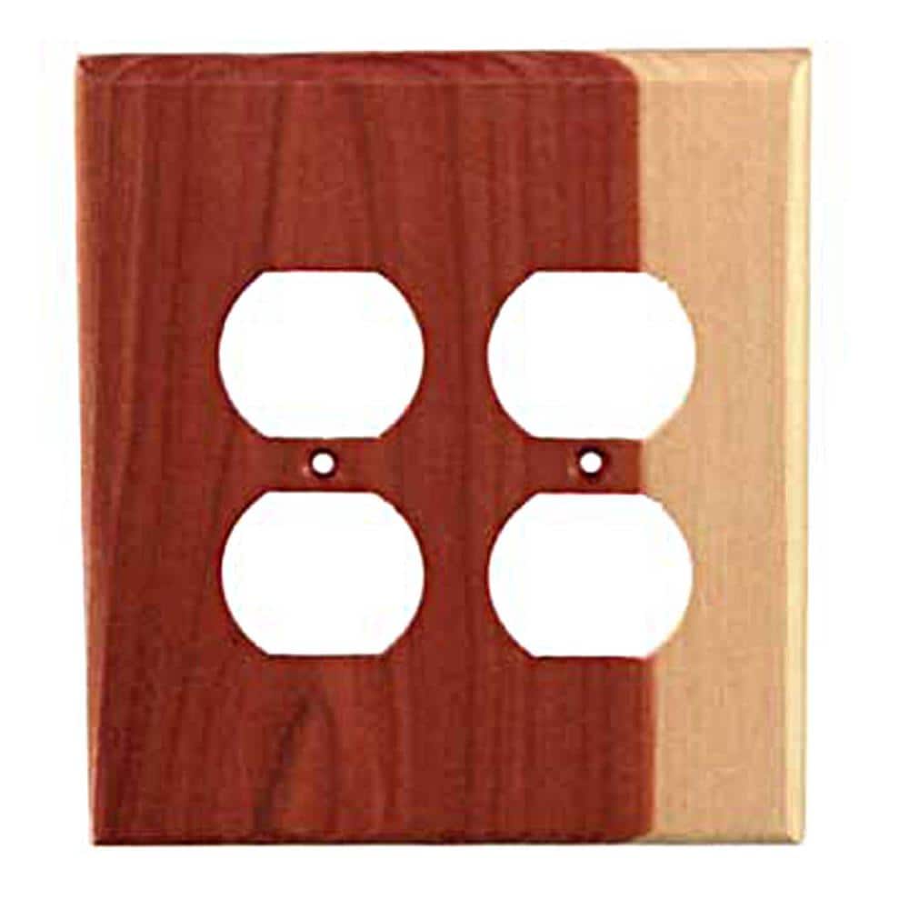 Sierra Lifestyles 682422 2 -Gang Specialty Size Tennessee Aeromatic Cedar Wood Indoor Duplex Wall Plate