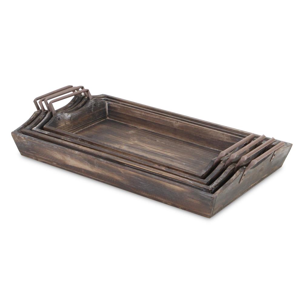 Cheung's 14-in x 22-in Brown Rectangle Serving Tray at Lowes.com