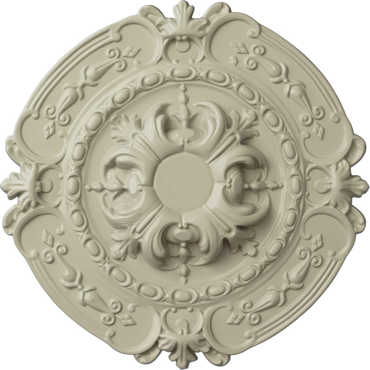 Ekena Millwork CM17SOCYF Southampton 16.375-in W x 16.375-in L Painted Clear Yellow Polyurethane Whole Ceiling Medallion