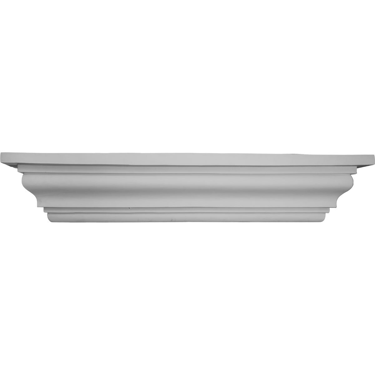Ekena Millwork NCH42X07BE Berkshire Shelf 42.875-in x 7.875-in Primed Polyurethane Niche