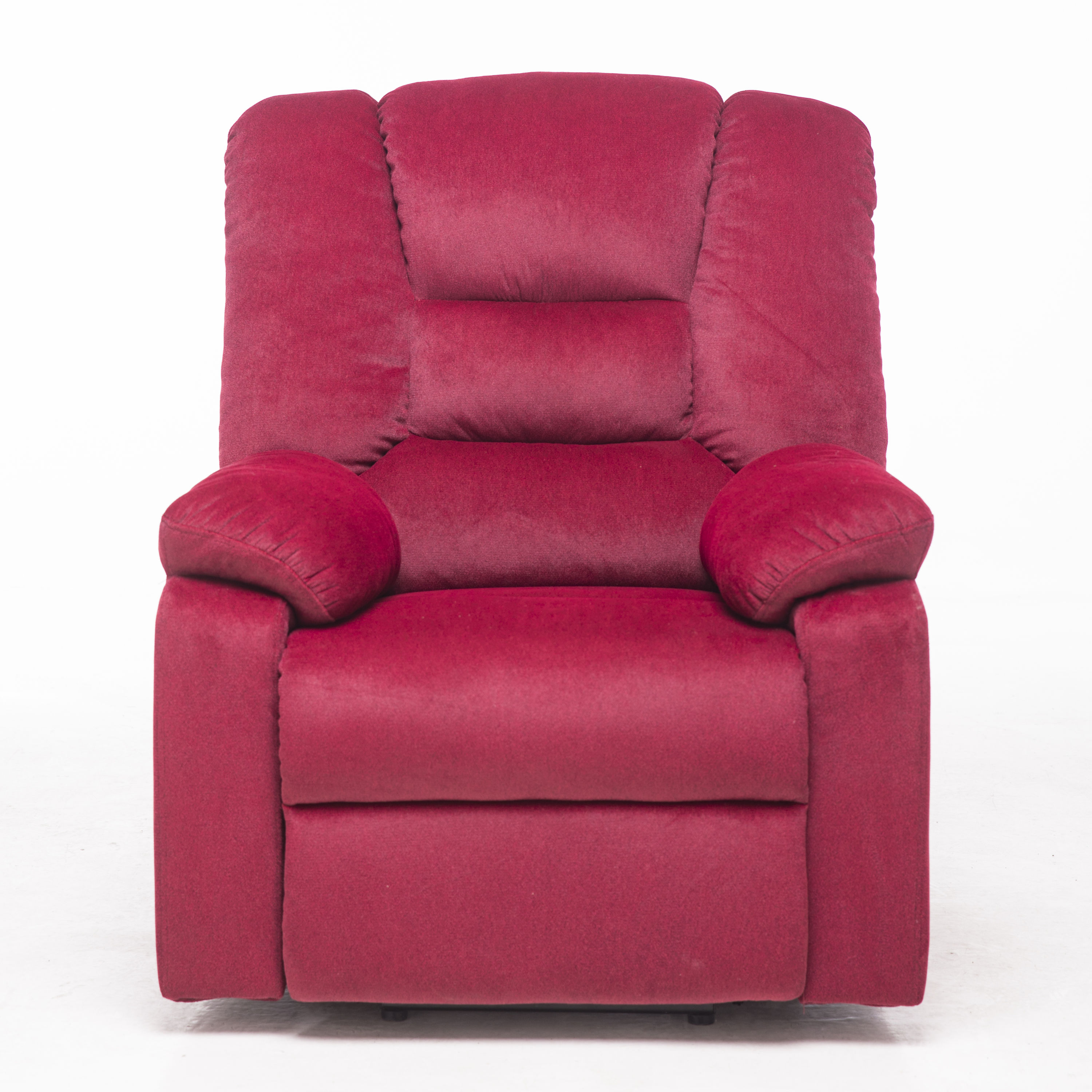 red velvet recliner chair