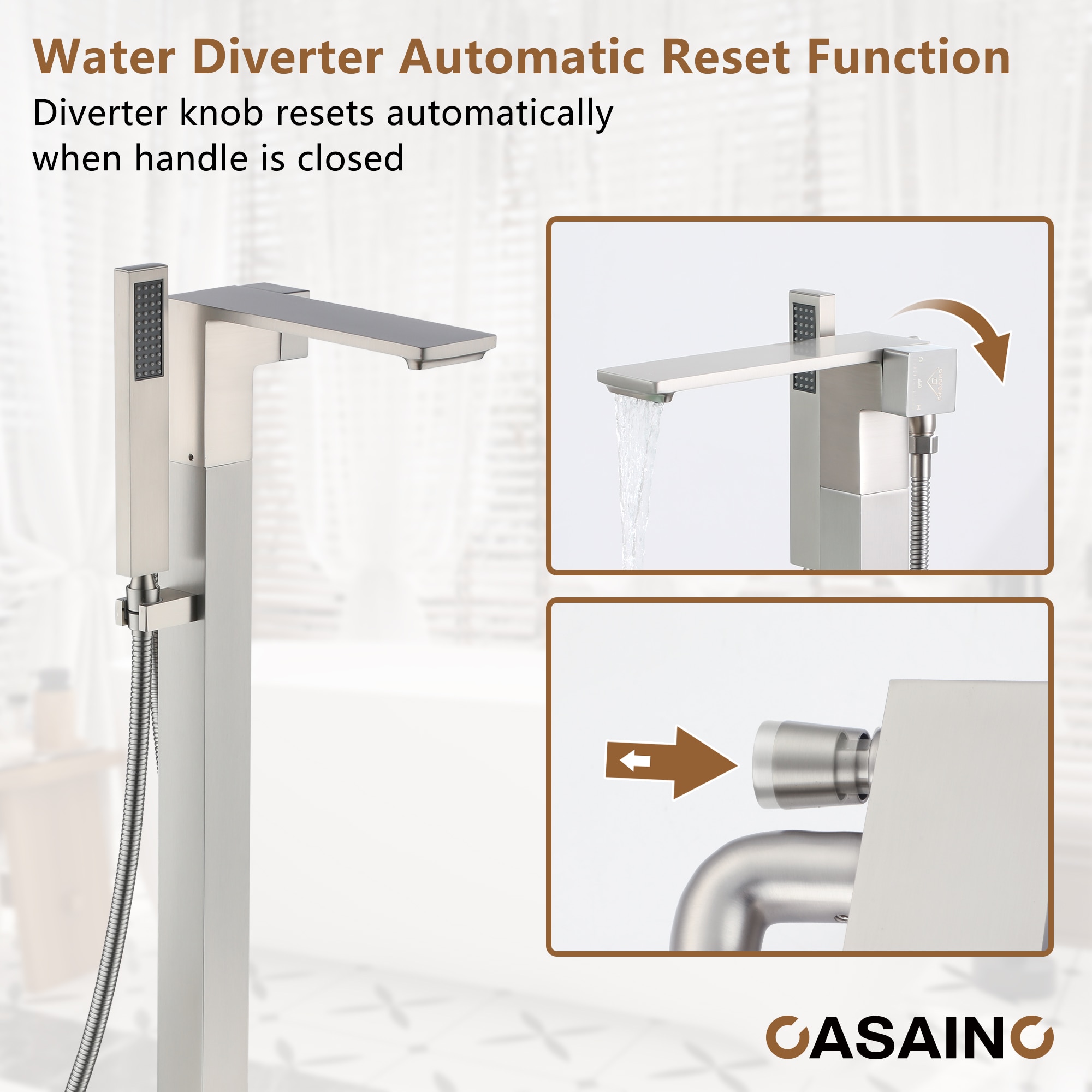 CASAINC KCLT0057-BN Roman-Tub-Faucets - View #7