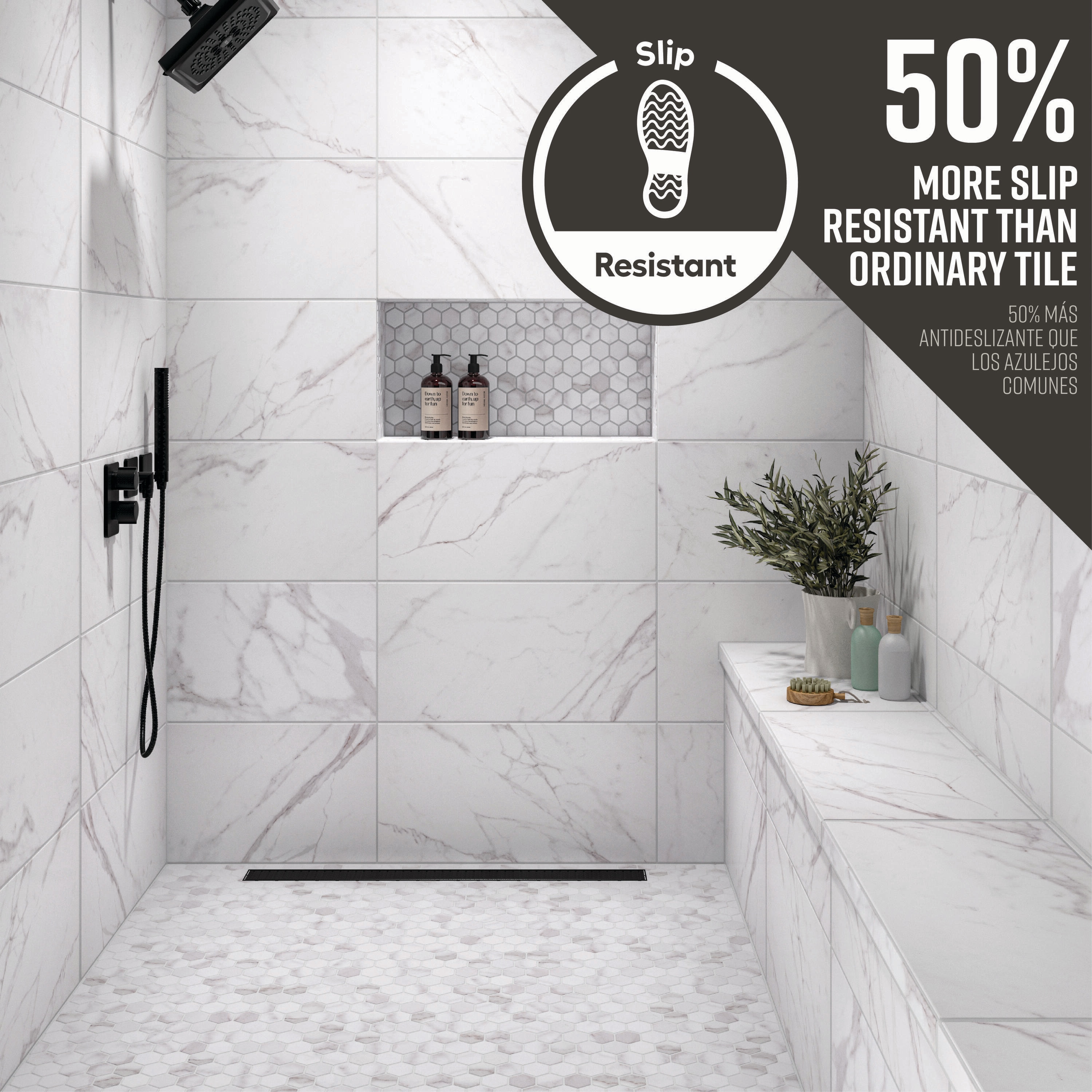 STAINMASTER SM4115HEXXTMTLW Ceramic-Tile - View #3