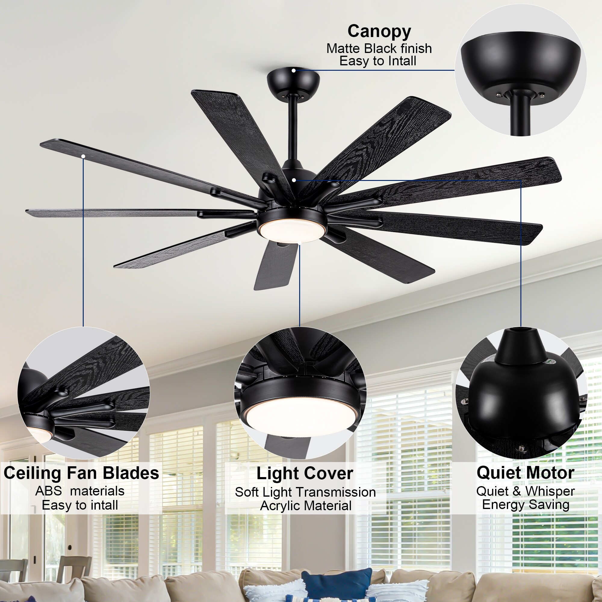 YUHAO LSDC1131BK62 Ceiling-Fans - View #17