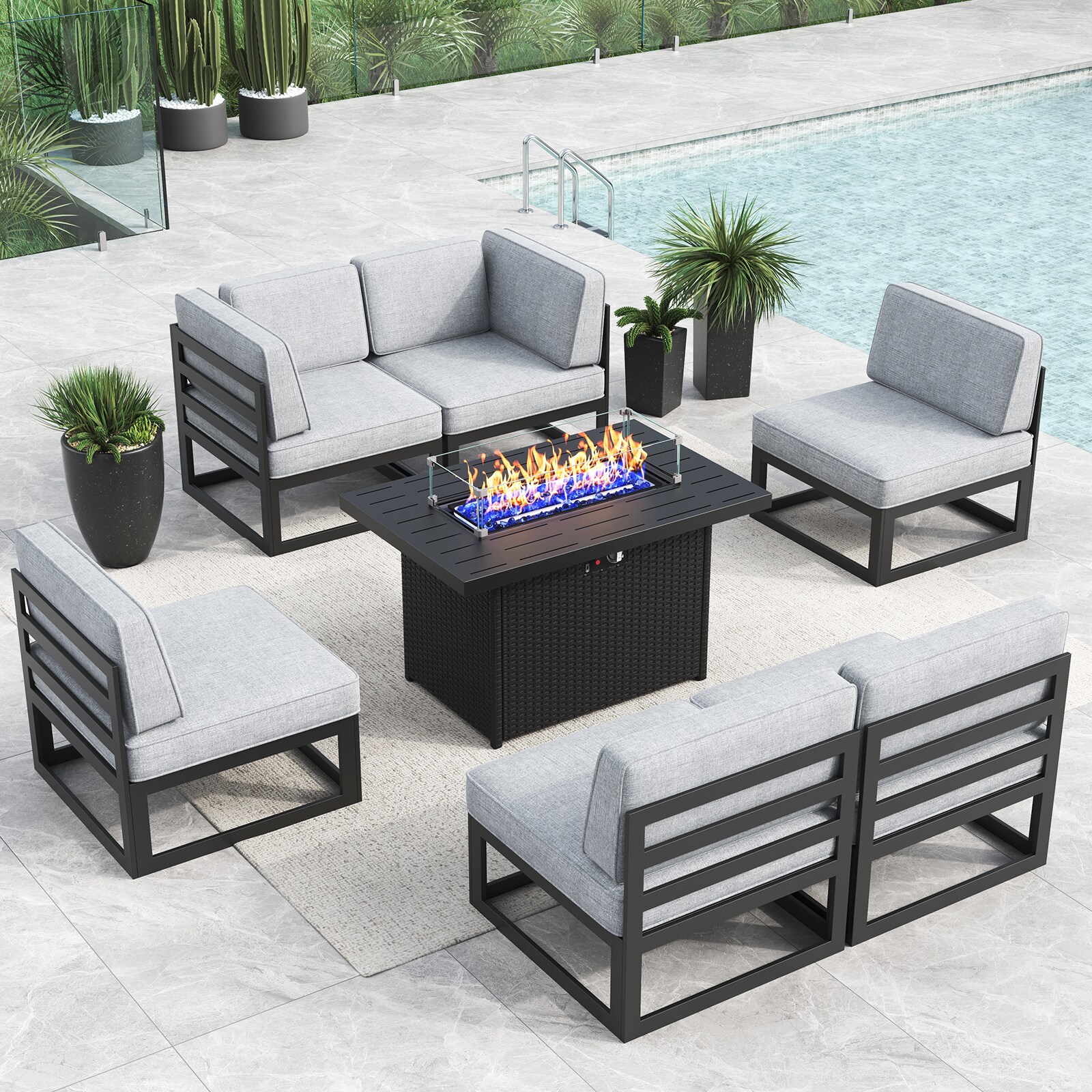 LayinSun WL8001-FP-G7 Patio-Conversation-Sets - View #3