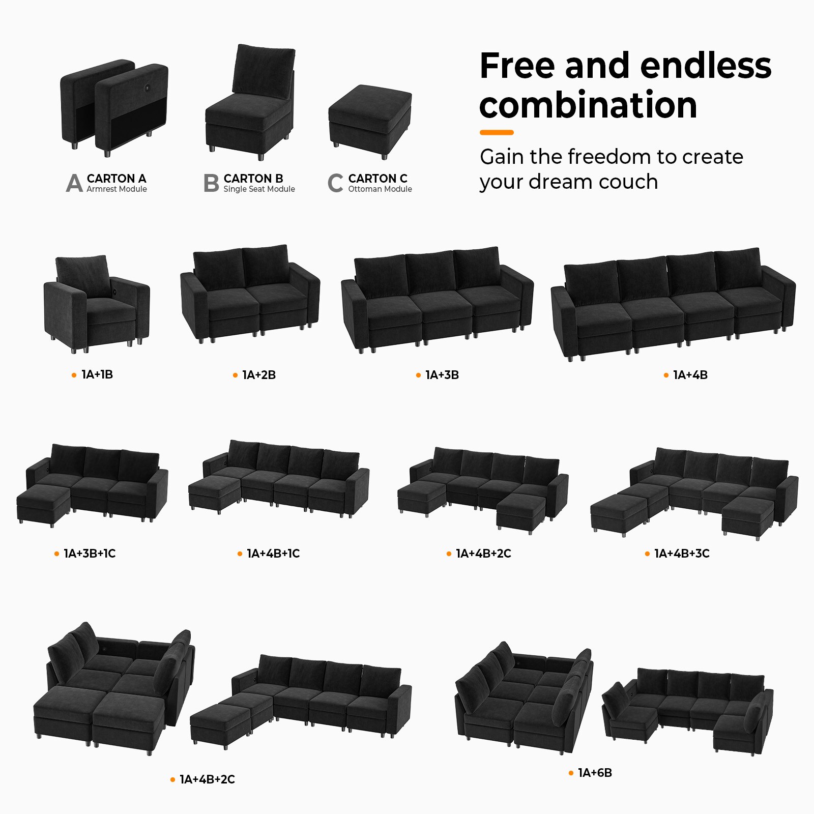 Winado LO14420+23+19+1A4B1C Sofas-Loveseats - View #8