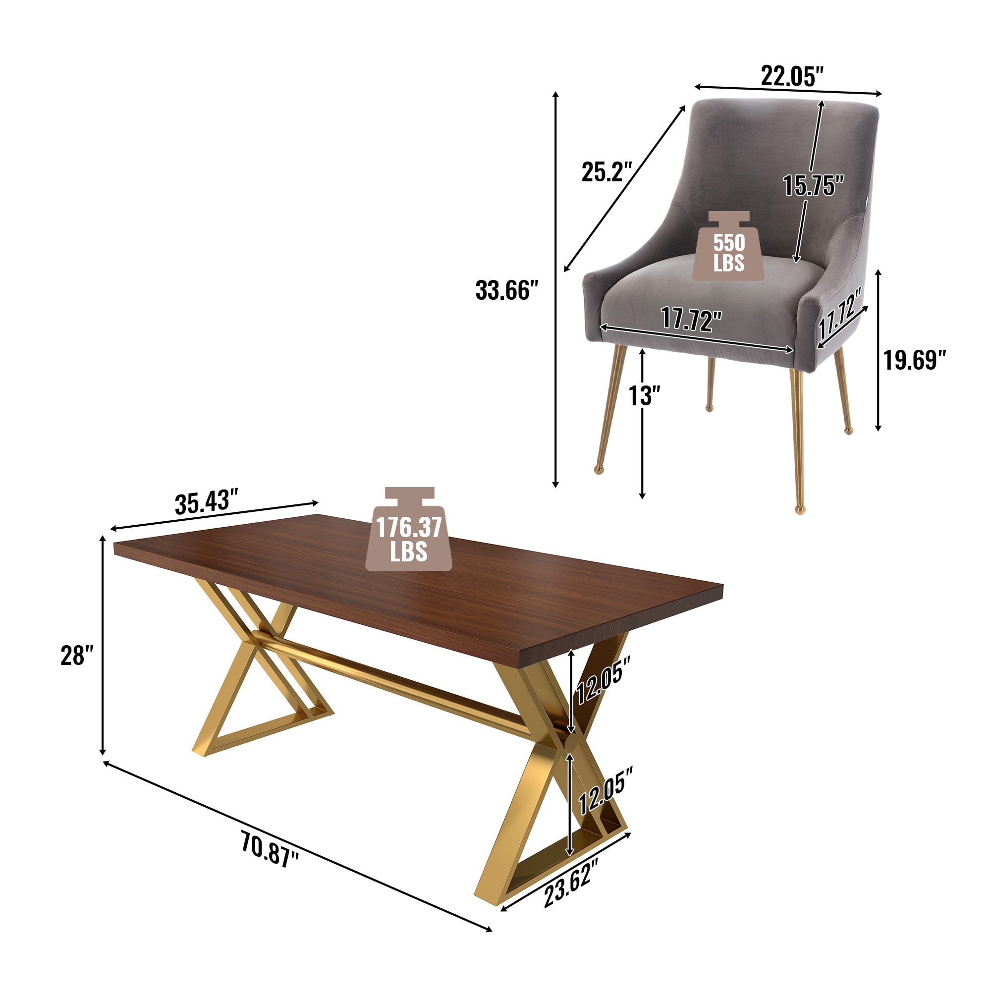 Clihome CL-HTM700GREY Dining-Sets - View #4