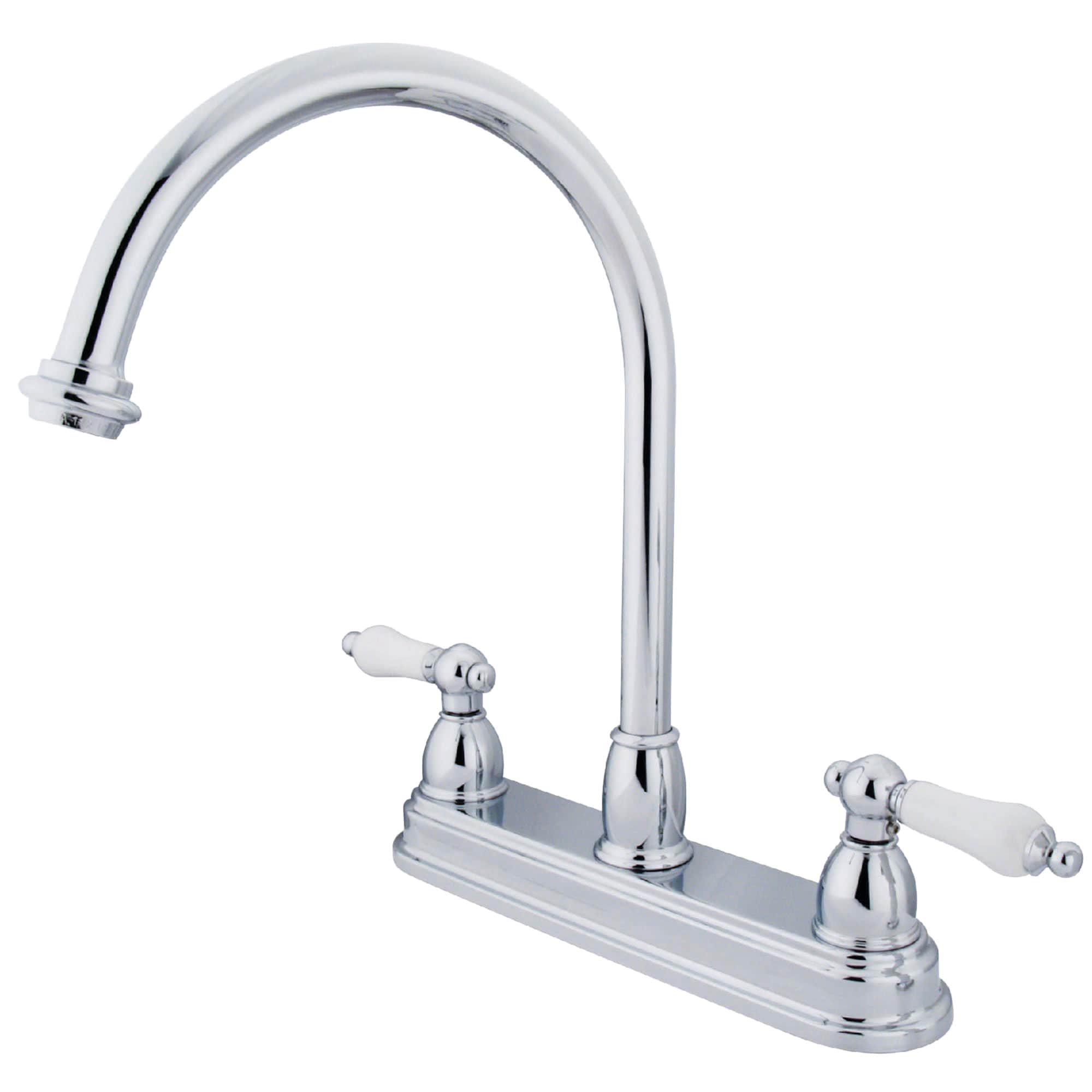 Elements of Design EB3741PL Chicago Chrome Double Handle Deck-mount Kitchen Faucet ( Deck Plate Included )