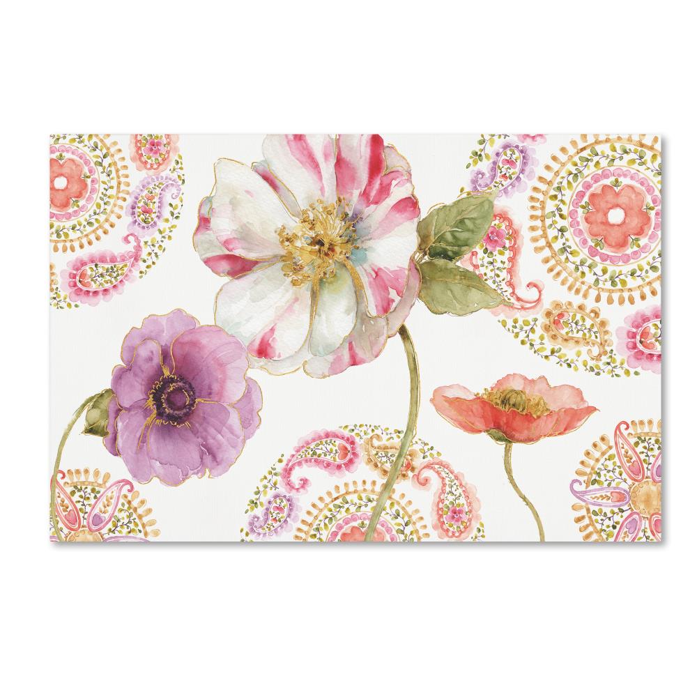 Trademark Fine Art WAP0523-C2232GG Framed 22-in H x 32-in W Botanical Print on Canvas