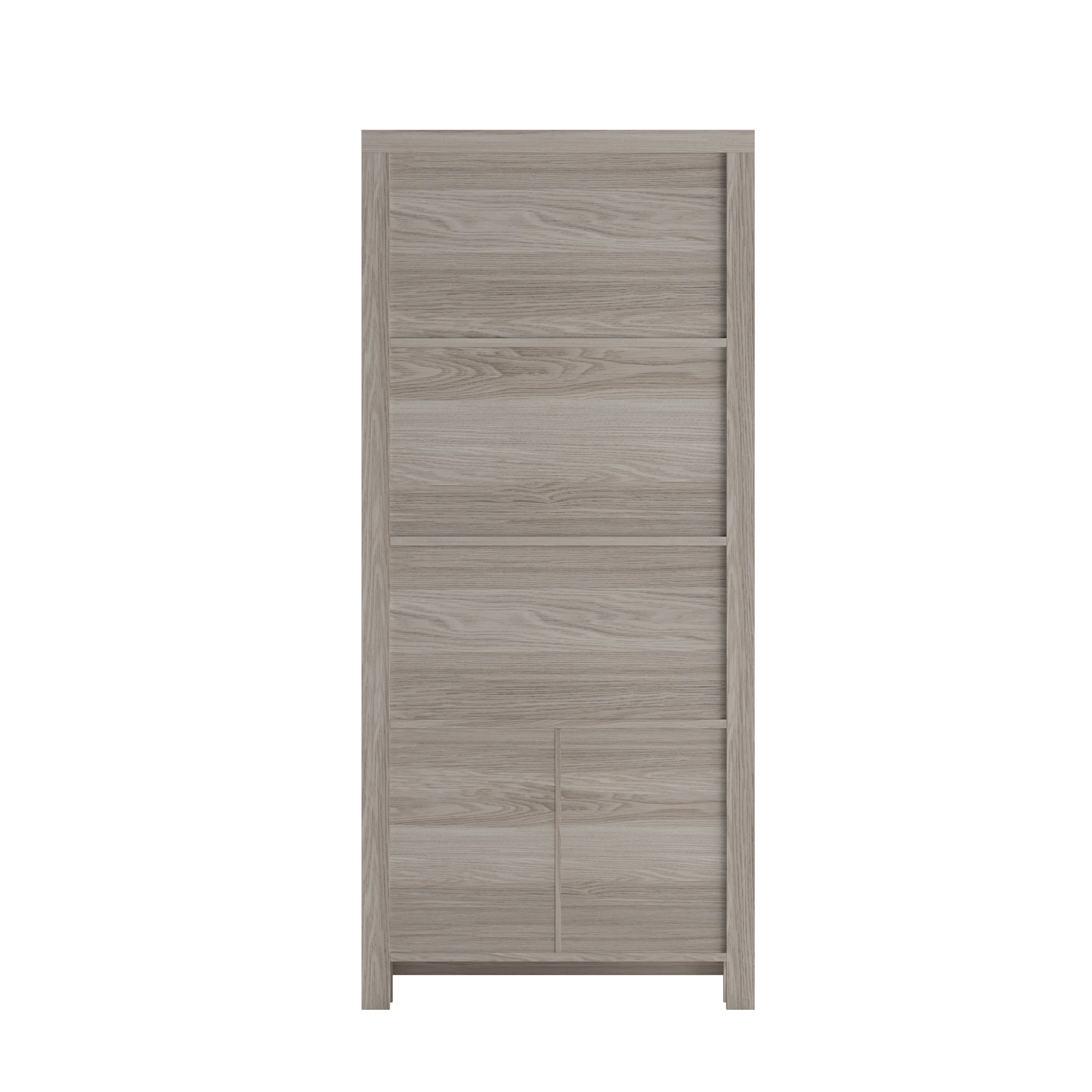 Martha Stewart 68" Gray Wood Shaker Bookcase with Storage Cabinet
