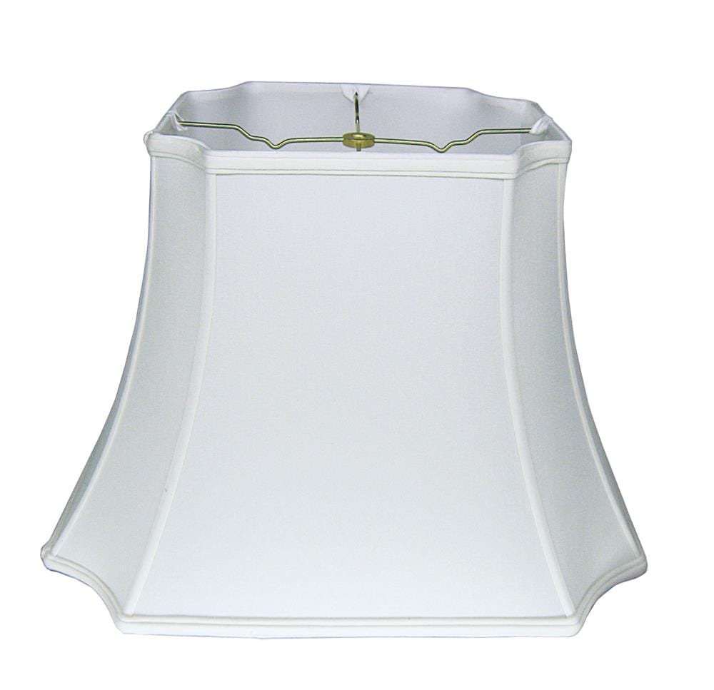 Cloth & Wire SI79492 12-in x 15-in Snow Silk Rectangle Lamp Shade