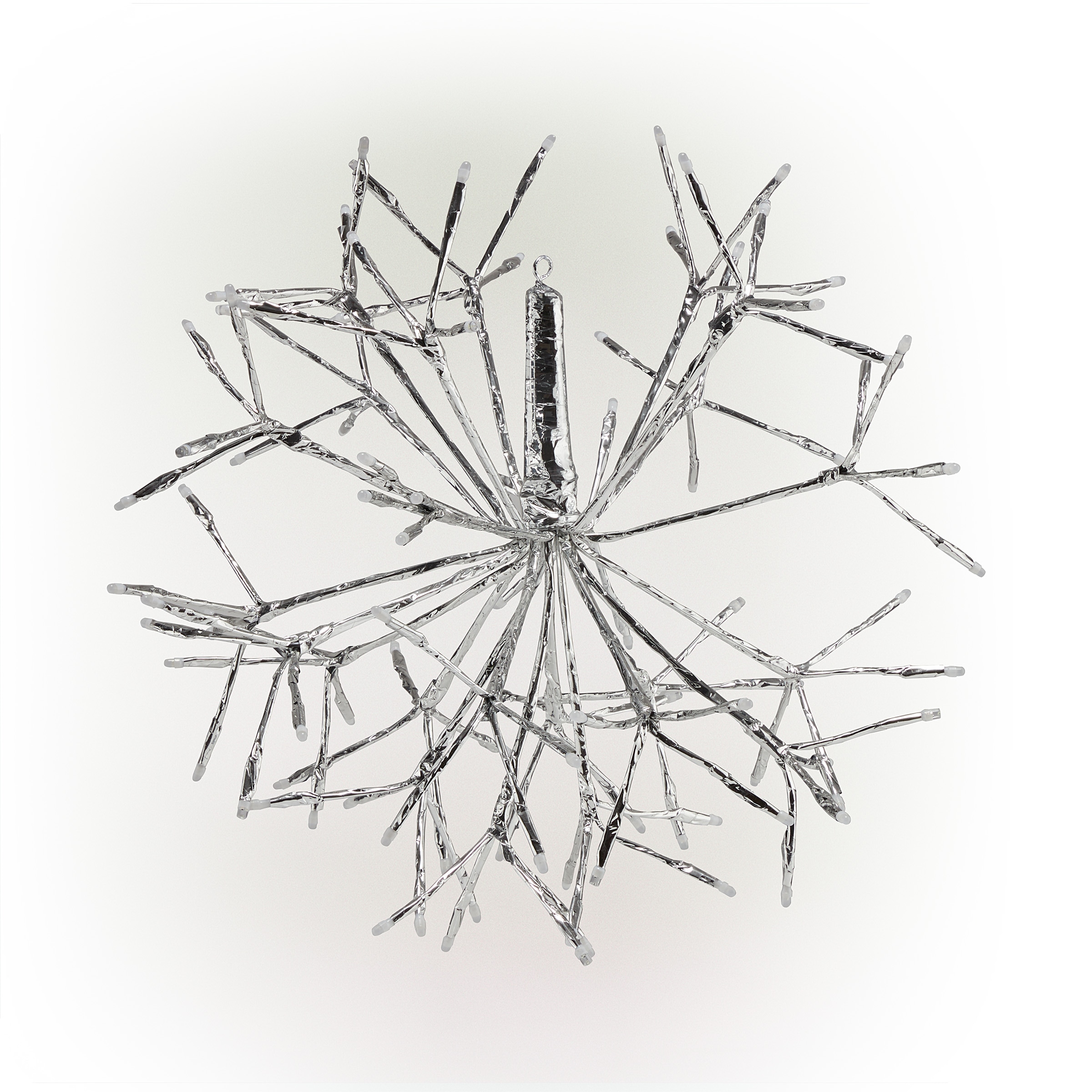 Alpine Corporation CRD100L-MC Christmas lights Silver Snowflake Jumbo Indoor/Outdoor Ornament