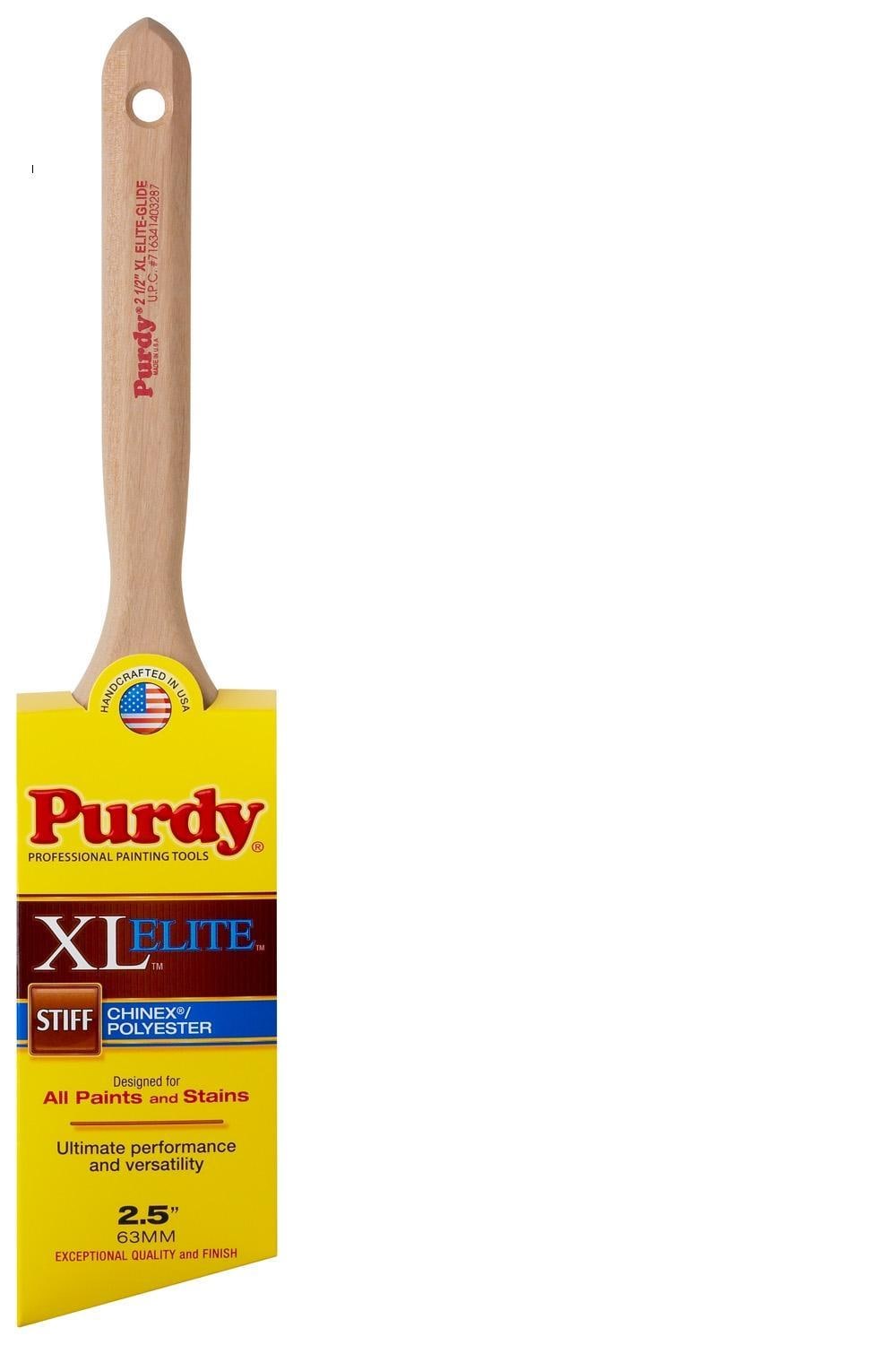Purdy XL Elite Glide XL Elite 2-1/2-in Nylon- Polyester Blend Angle Paint  Brush at