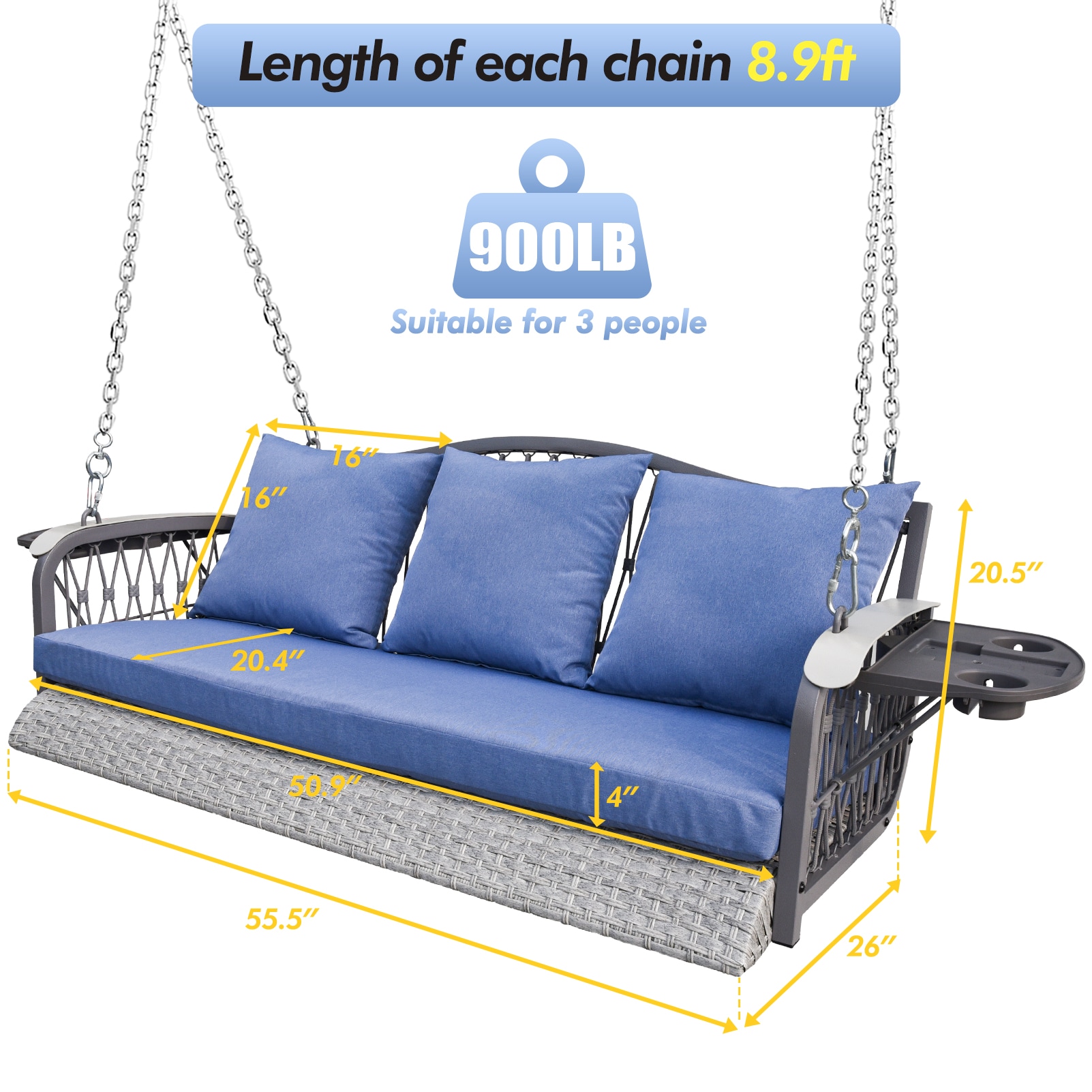 CESICIA YS14A Replace-Porch-Swing-Glider-Tops - View #2