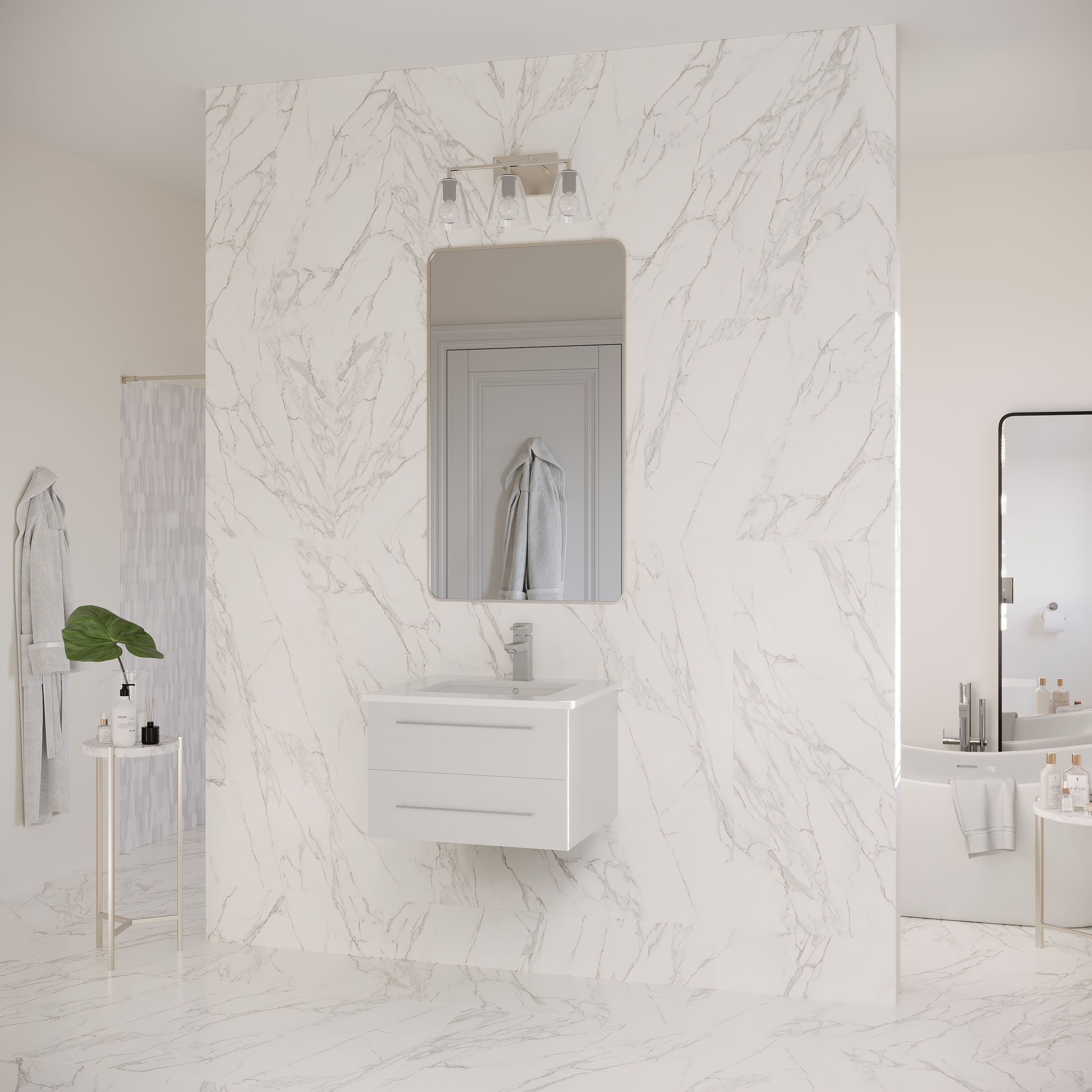 Fresca FCB6124WH-UNS-CWH-U Bath-Vanity-Combo - View #5