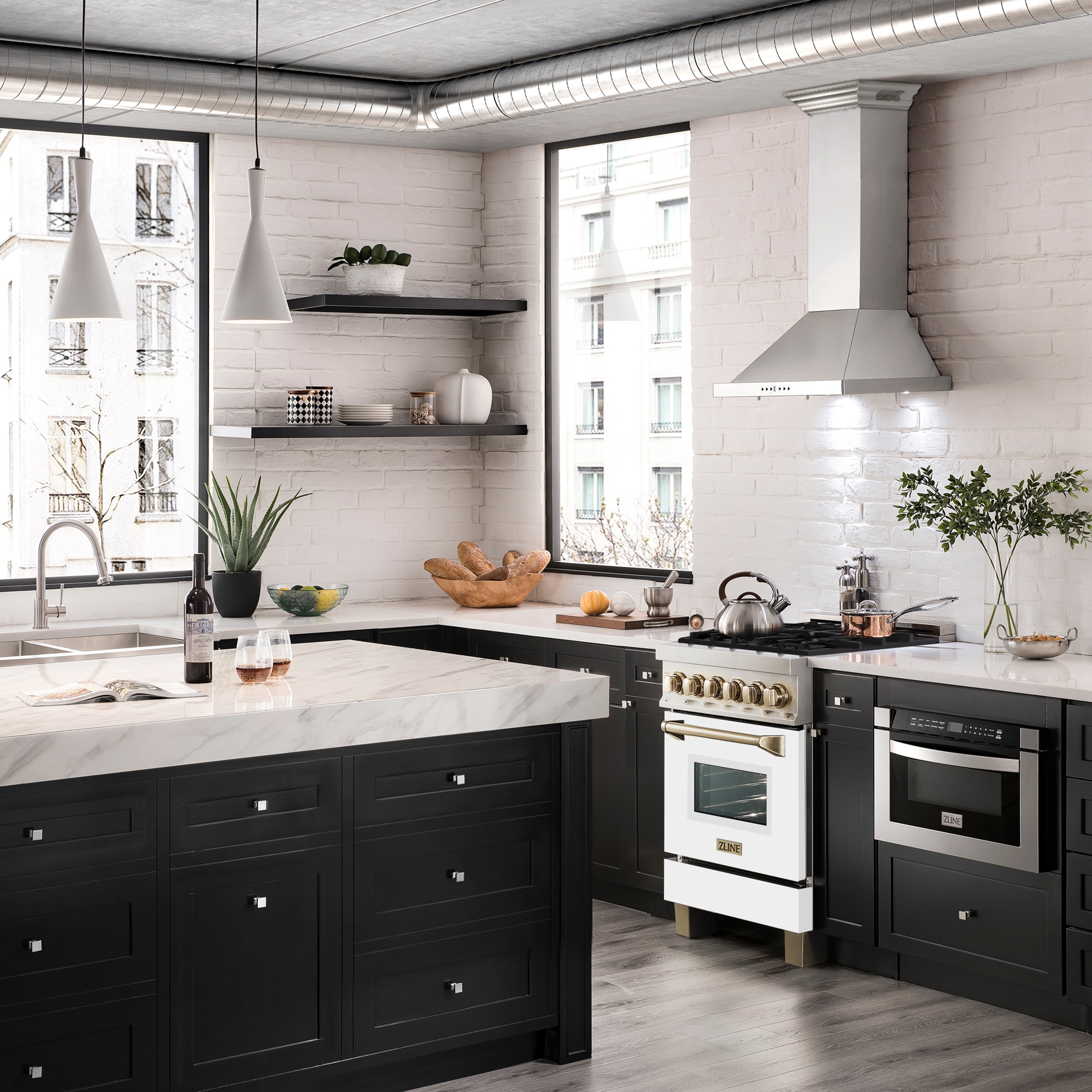 ZLINE KITCHEN & BATH RAZ-WM-24-G Dual-Fuel-Ranges - View #2