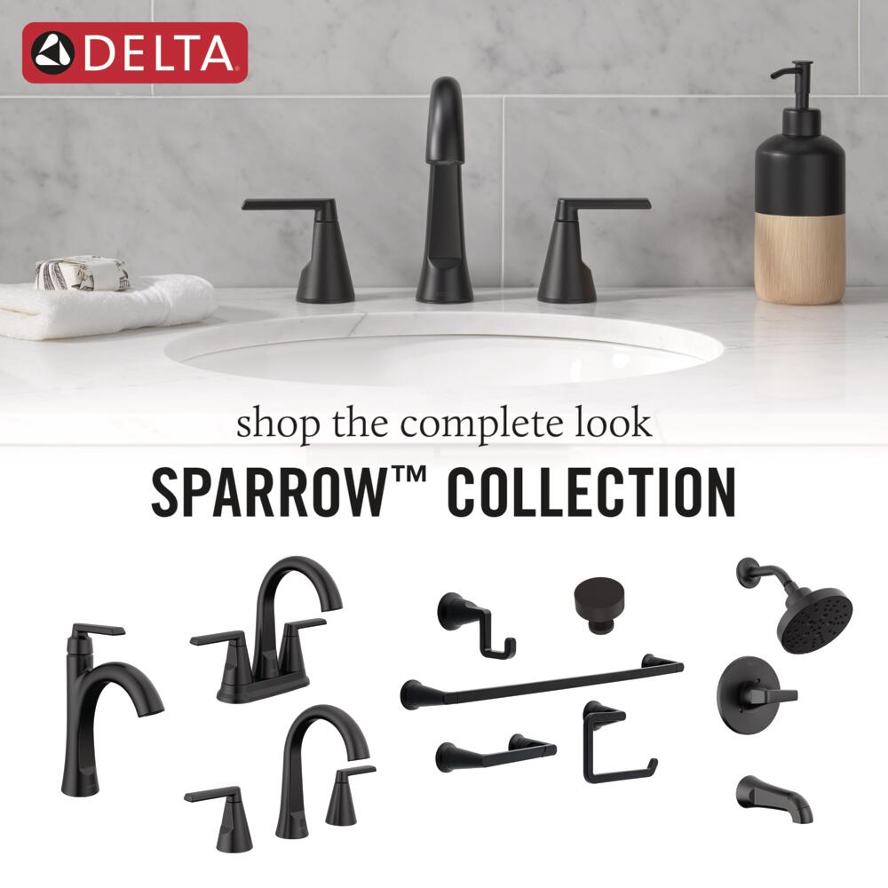 Delta Sparrow Matte Black 4 In Centerset 2 Handle WaterSense Bathroom   65705969 