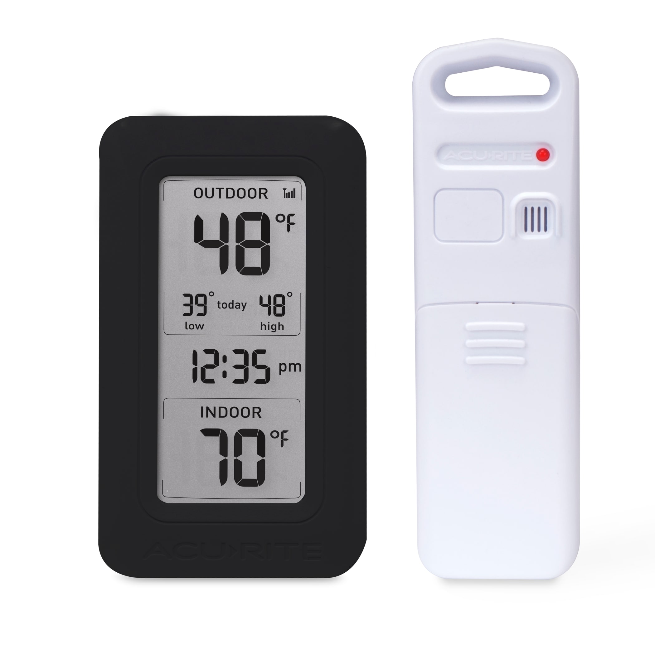 AcuRite Digital Wireless Indoor or Outdoor Black Thermometer with