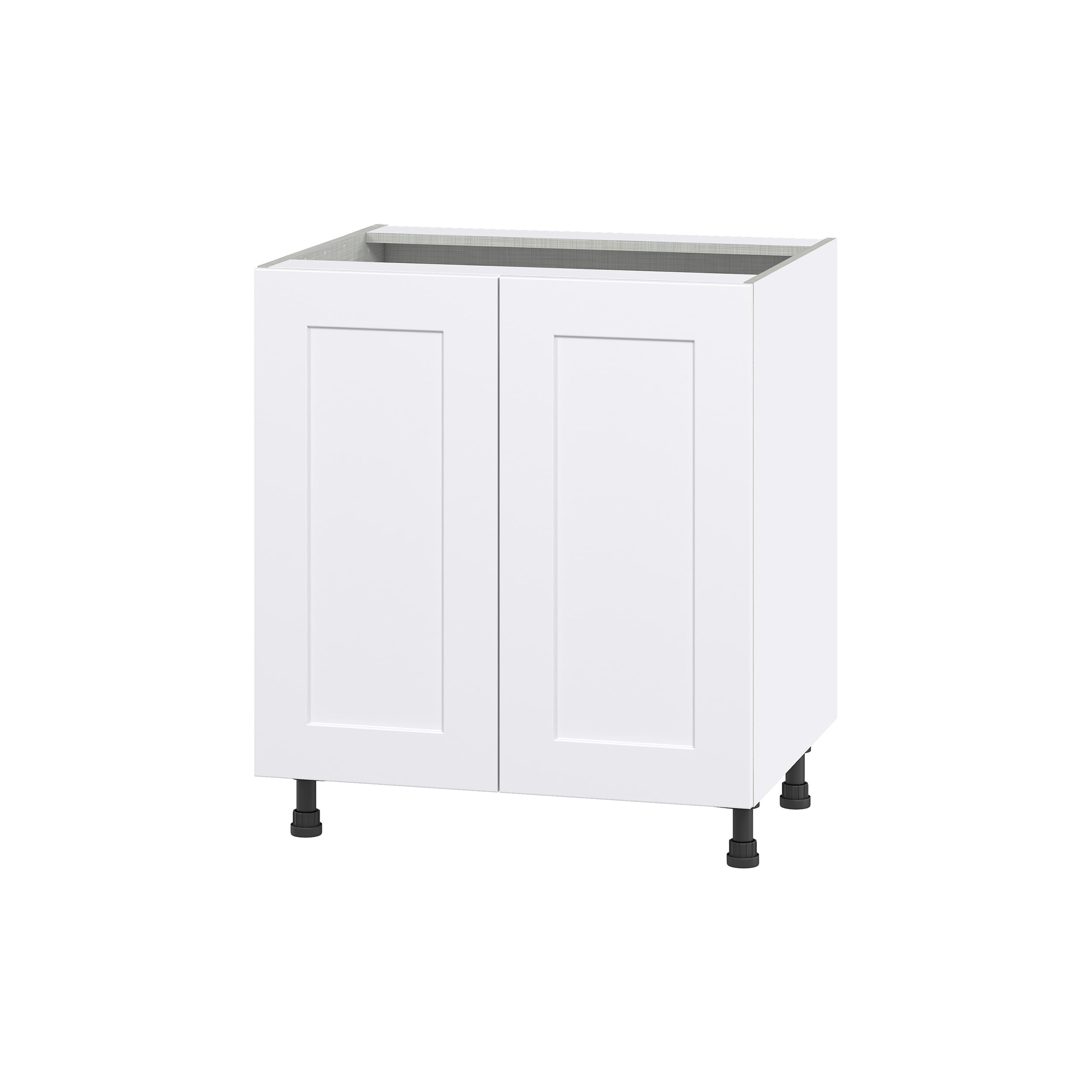 Hugo&Borg Jolie 30-in W x 34.5-in H x 24-in D Warm White 3-Drawers Base Fully Assembled Cabinet (Flat Panel Shaker Style)