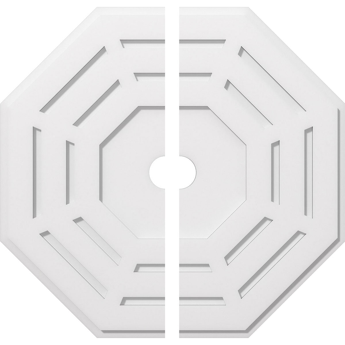 Ekena Millwork CMP30WN2-03000 Westin 30-in W x 30-in L Contemporary PVC Split Ceiling Medallion