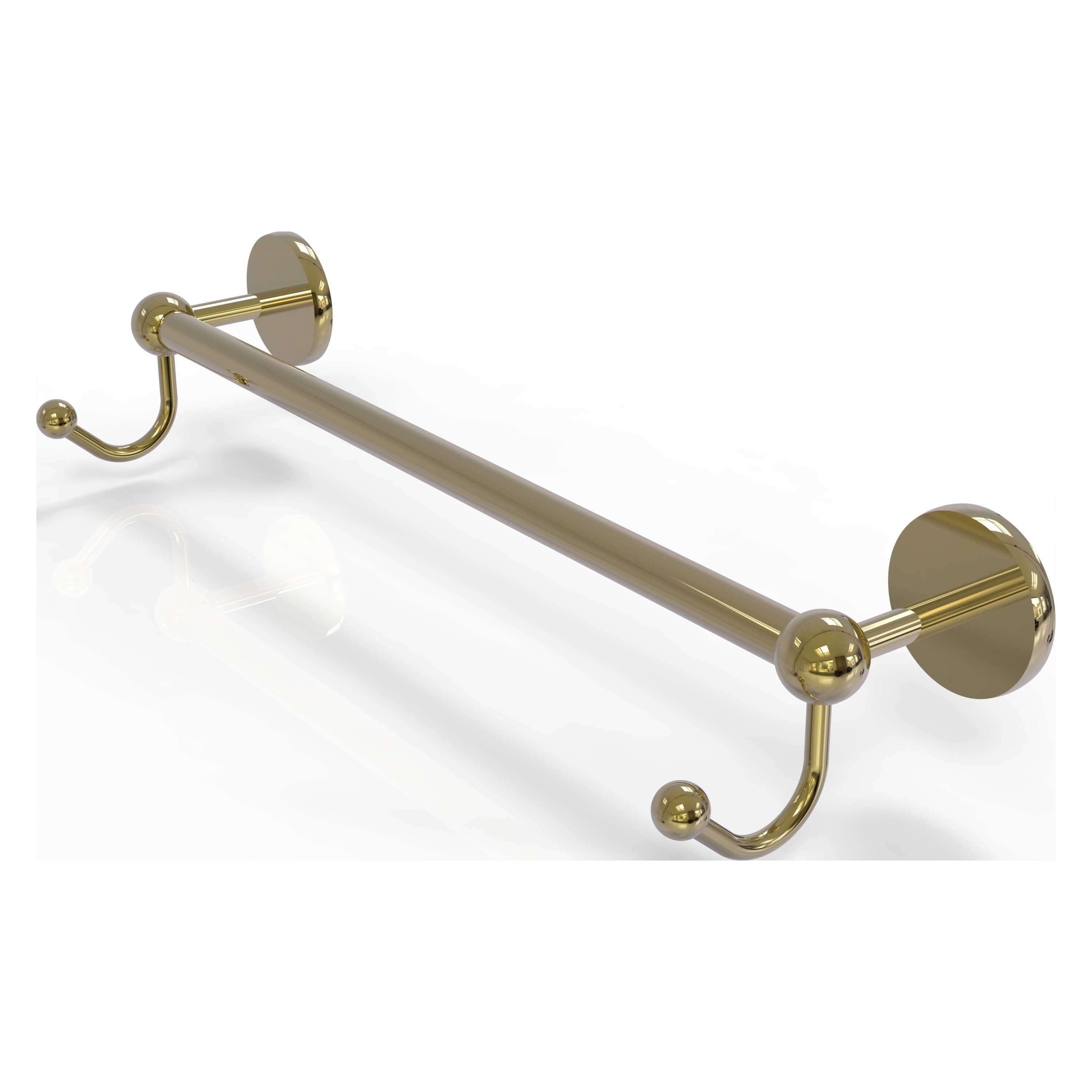 Allied Brass P1000-41-36-HK-UNL Prestige Skyline 36-in Unlacquered Brass Wall mount Single Towel Bar